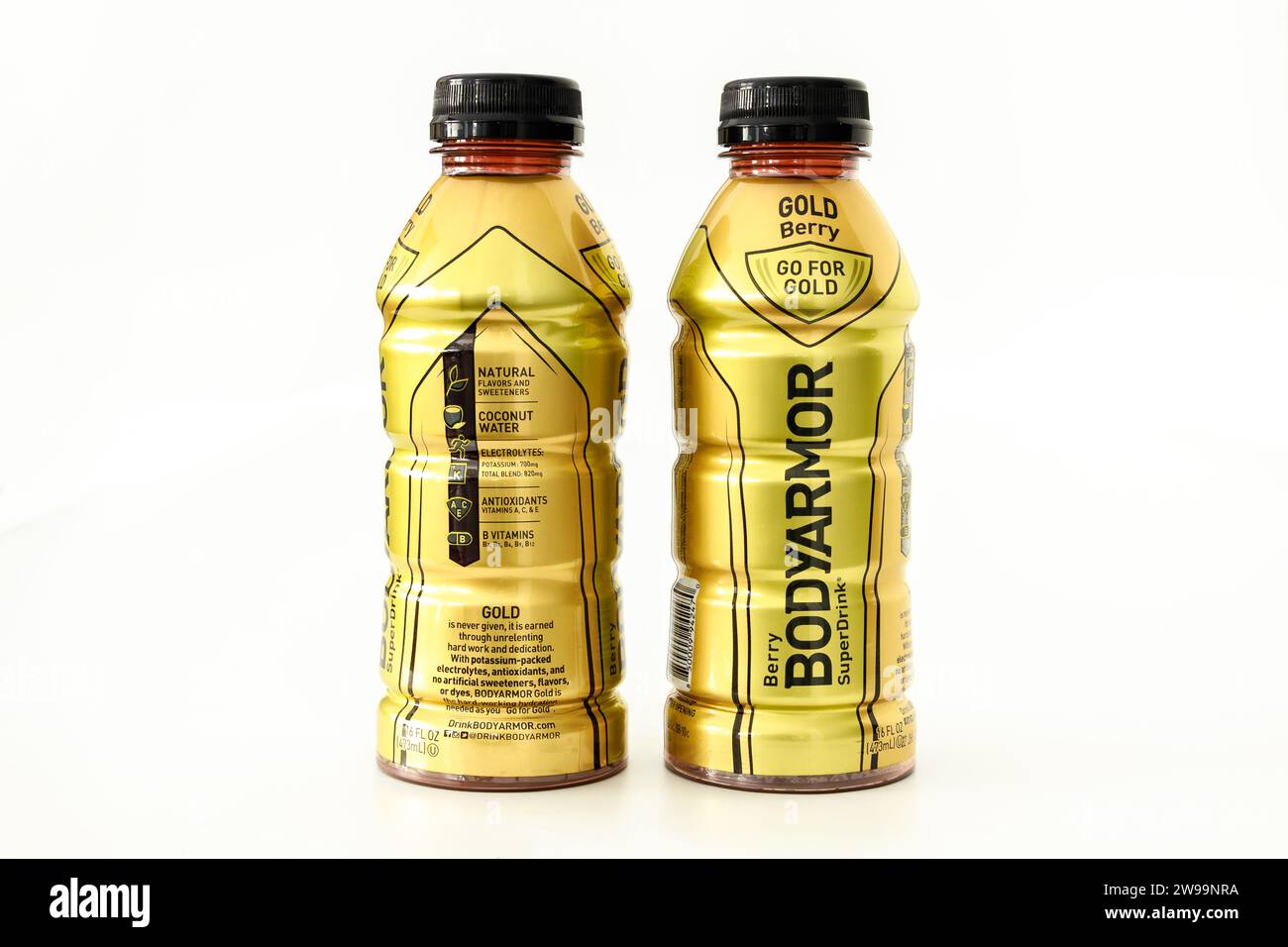 The Gold Berry Bodyarmor sports drink bottles Stock Photo Alamy