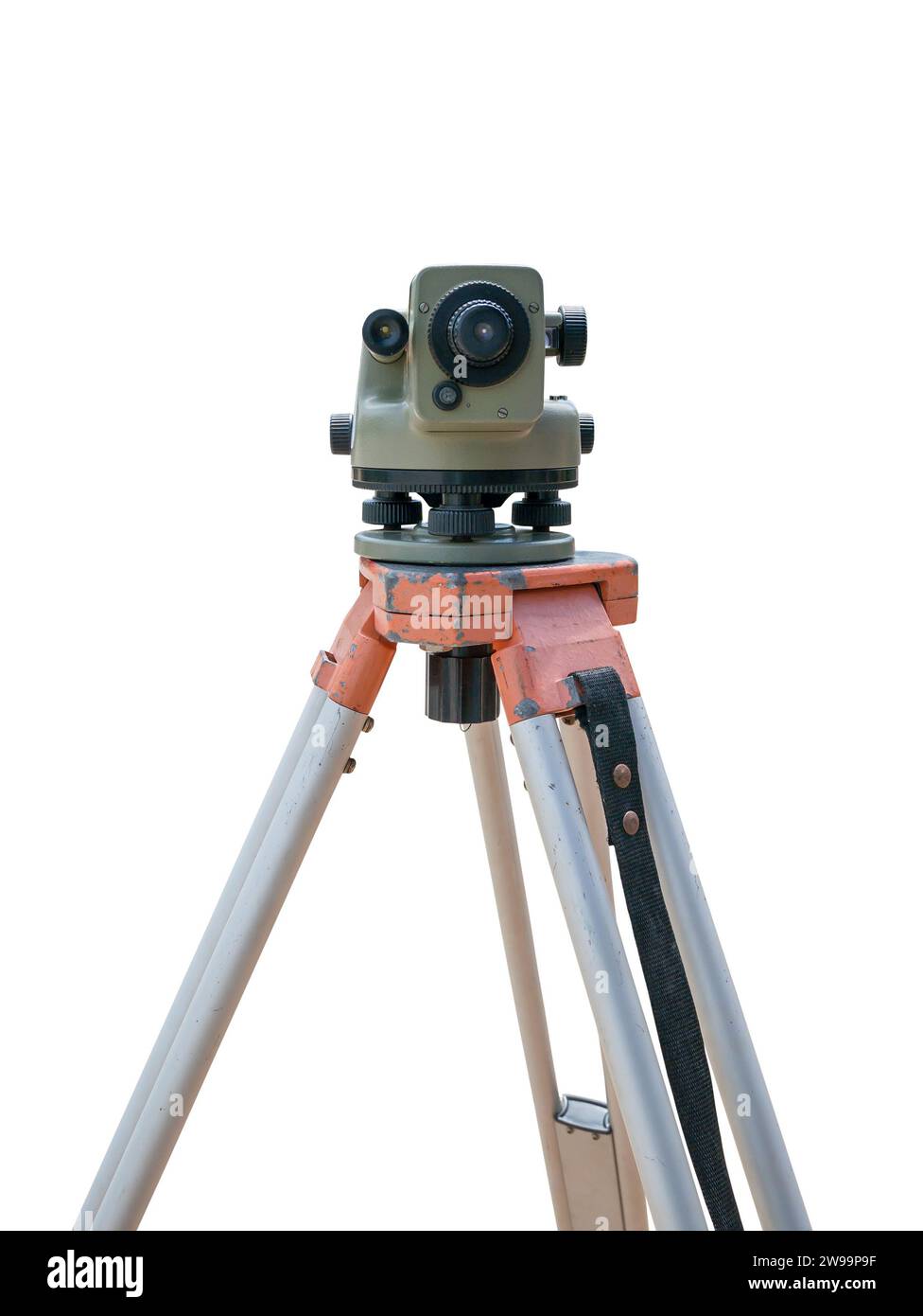 theodolite level tool isolated on white background Stock Photo Alamy