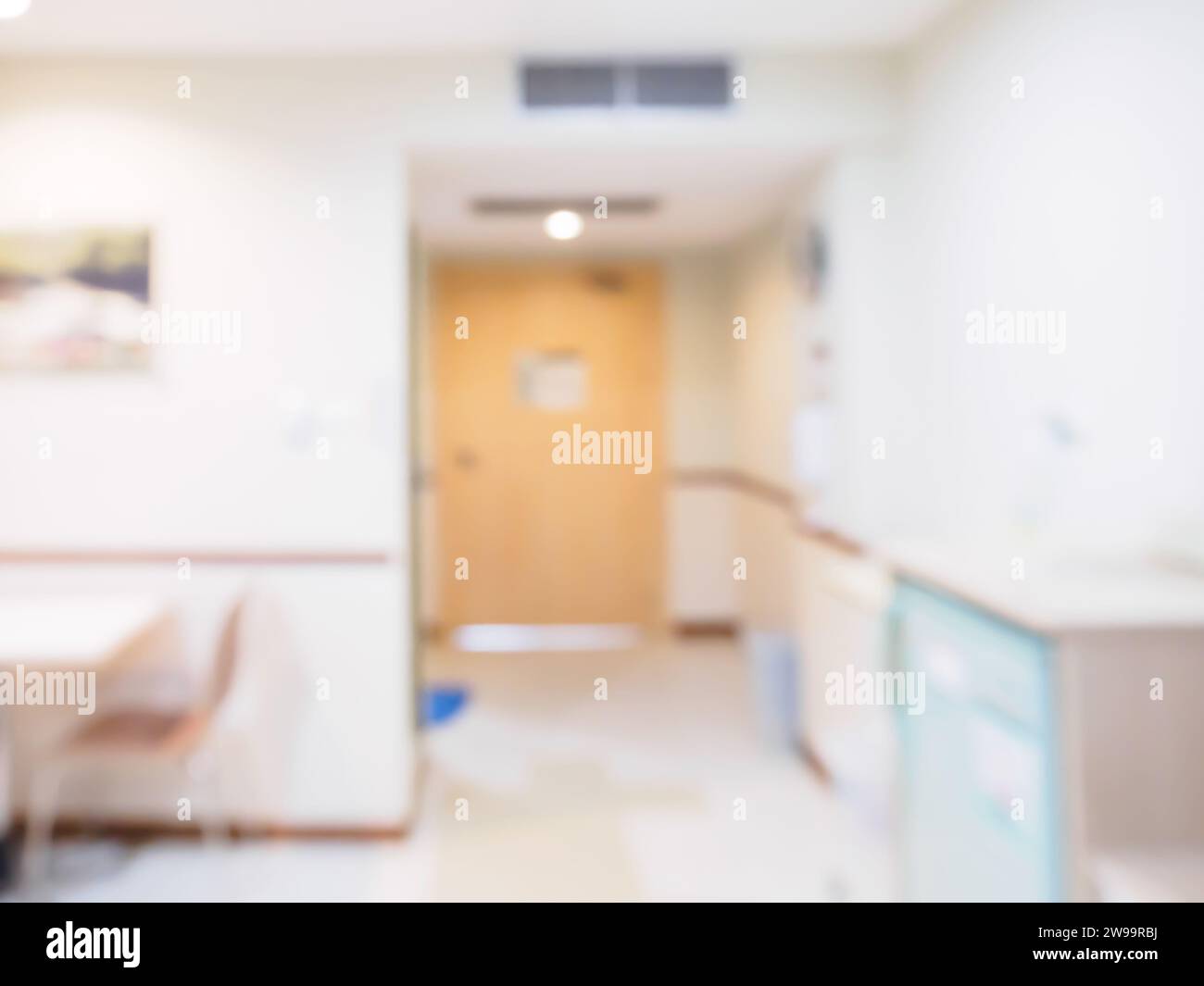 Abstract blur Hospital Room interior for background Stock Photo