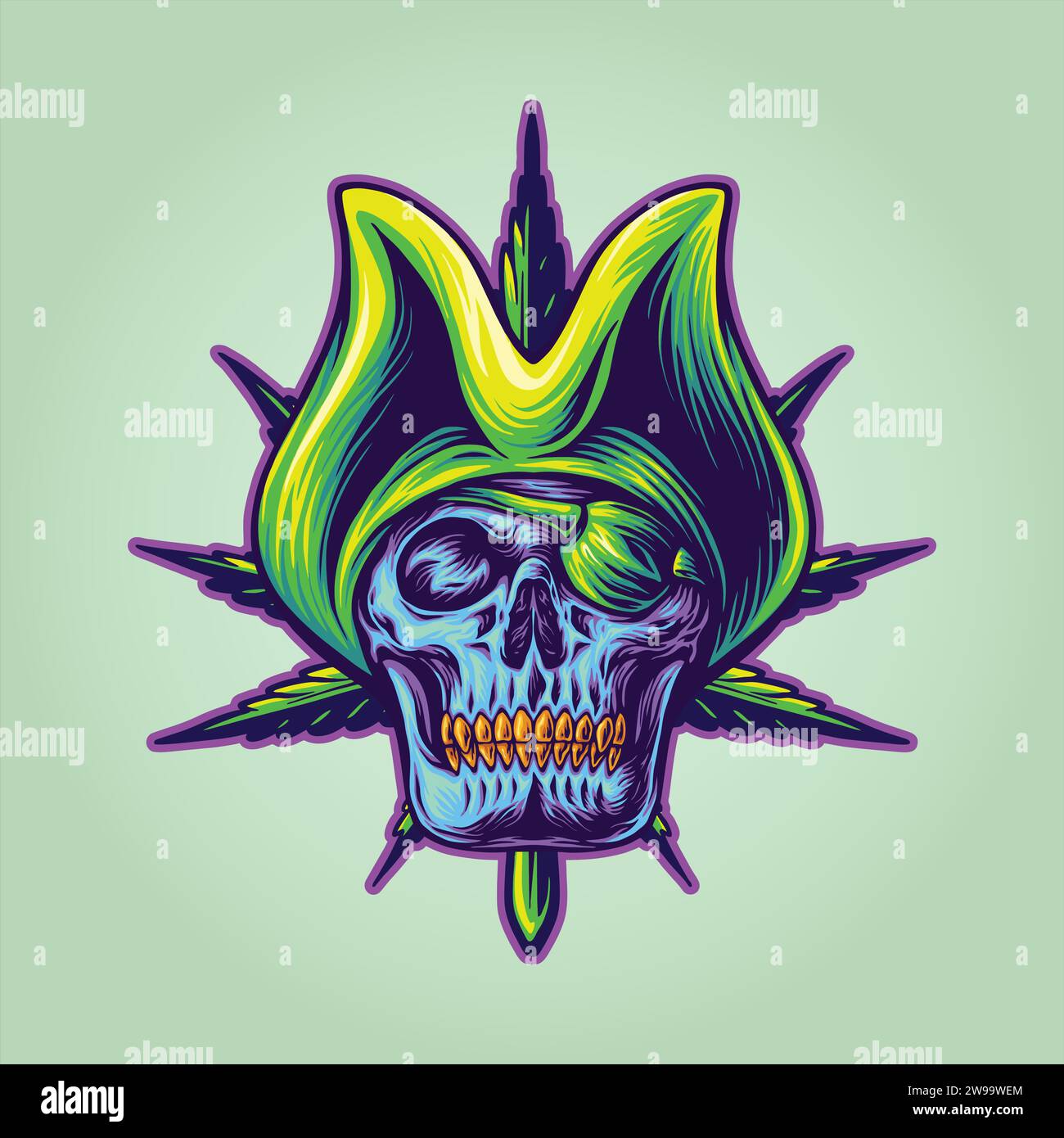 Skull of leaf Stock Vector Images - Alamy
