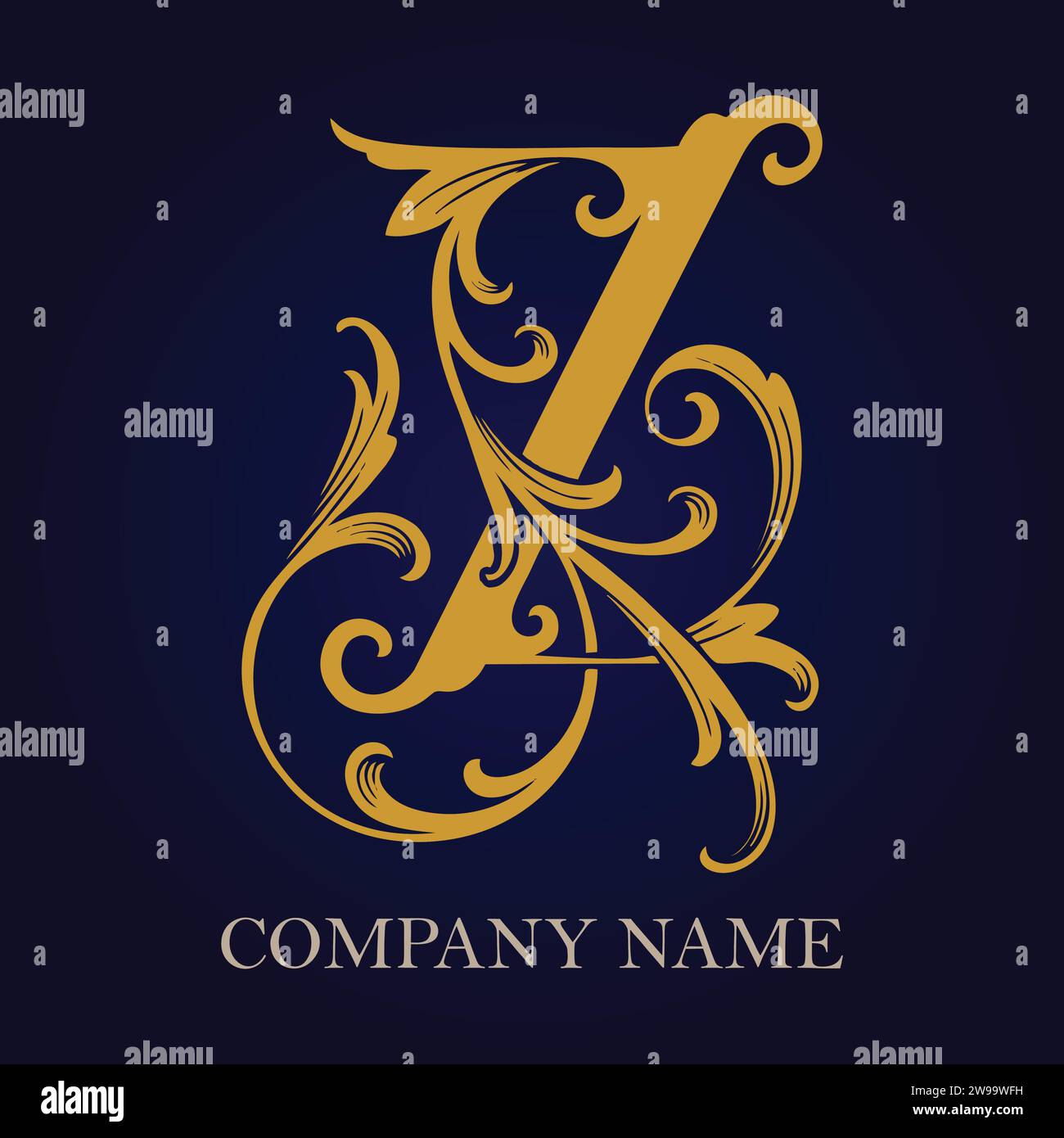 Elegant emblem classic letter Z flourish monogram logo Stock Vector ...