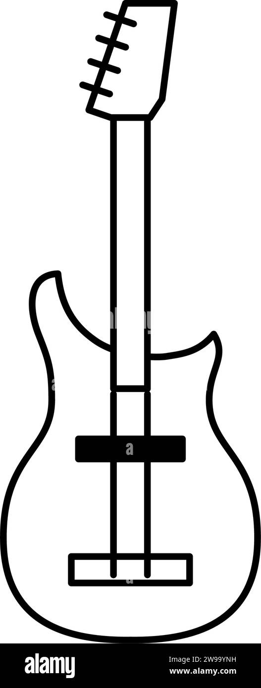 Music, simple bass icon (bassist), Vector Illustration Stock Vector