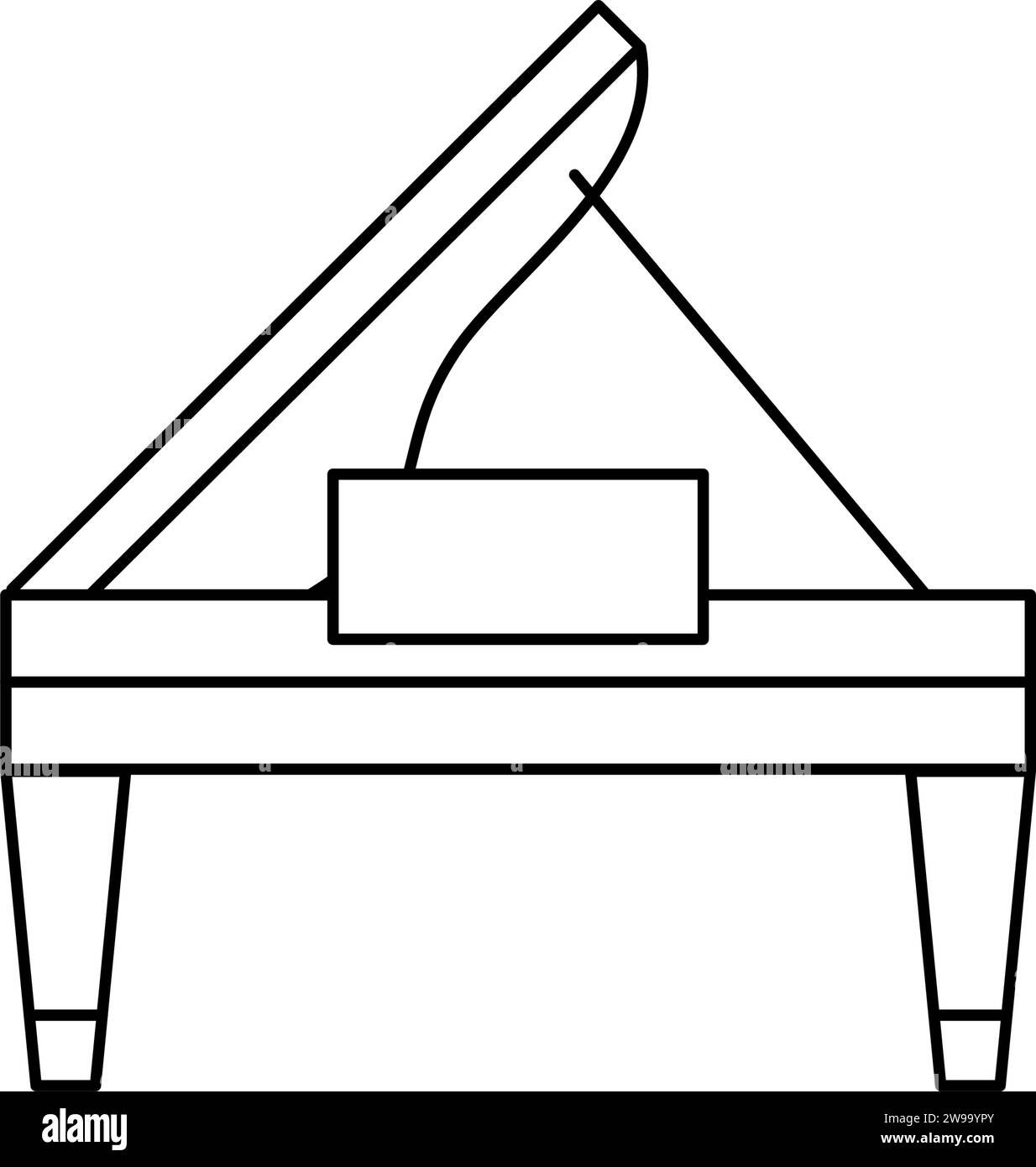 Music, simple grand piano icon (pianist), Vector Illustration Stock ...