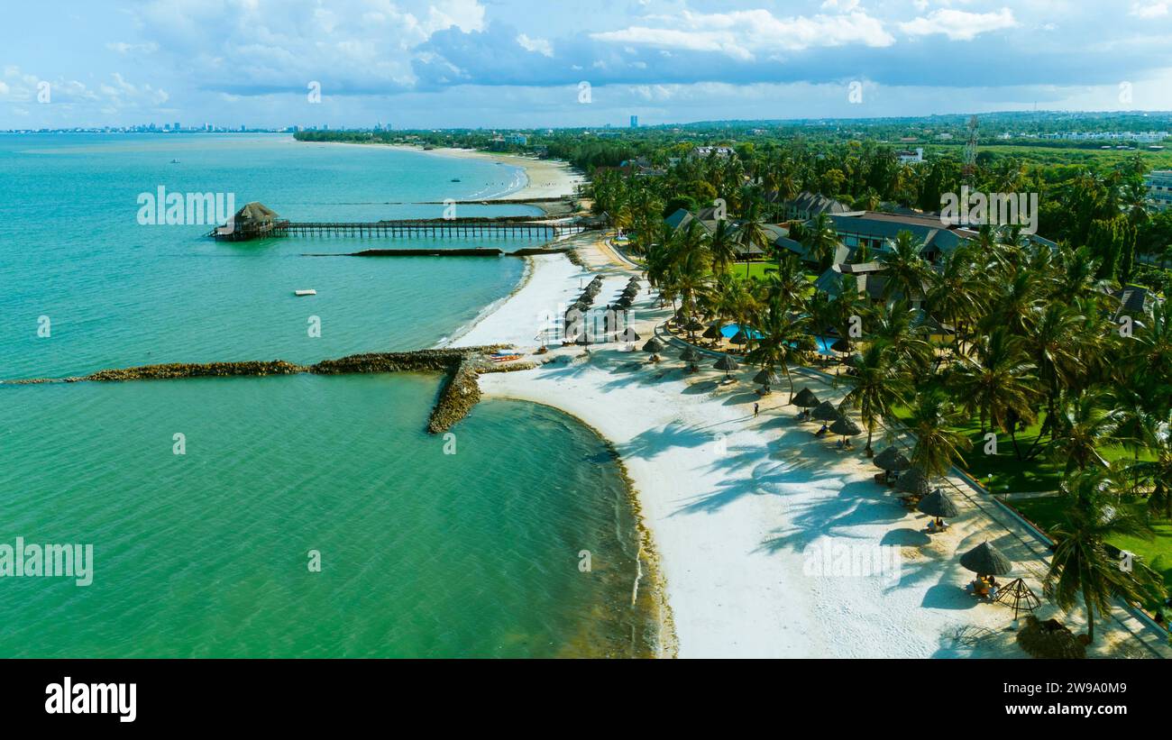 A beautiful beach of the city of Dar es Salaam Stock Photo