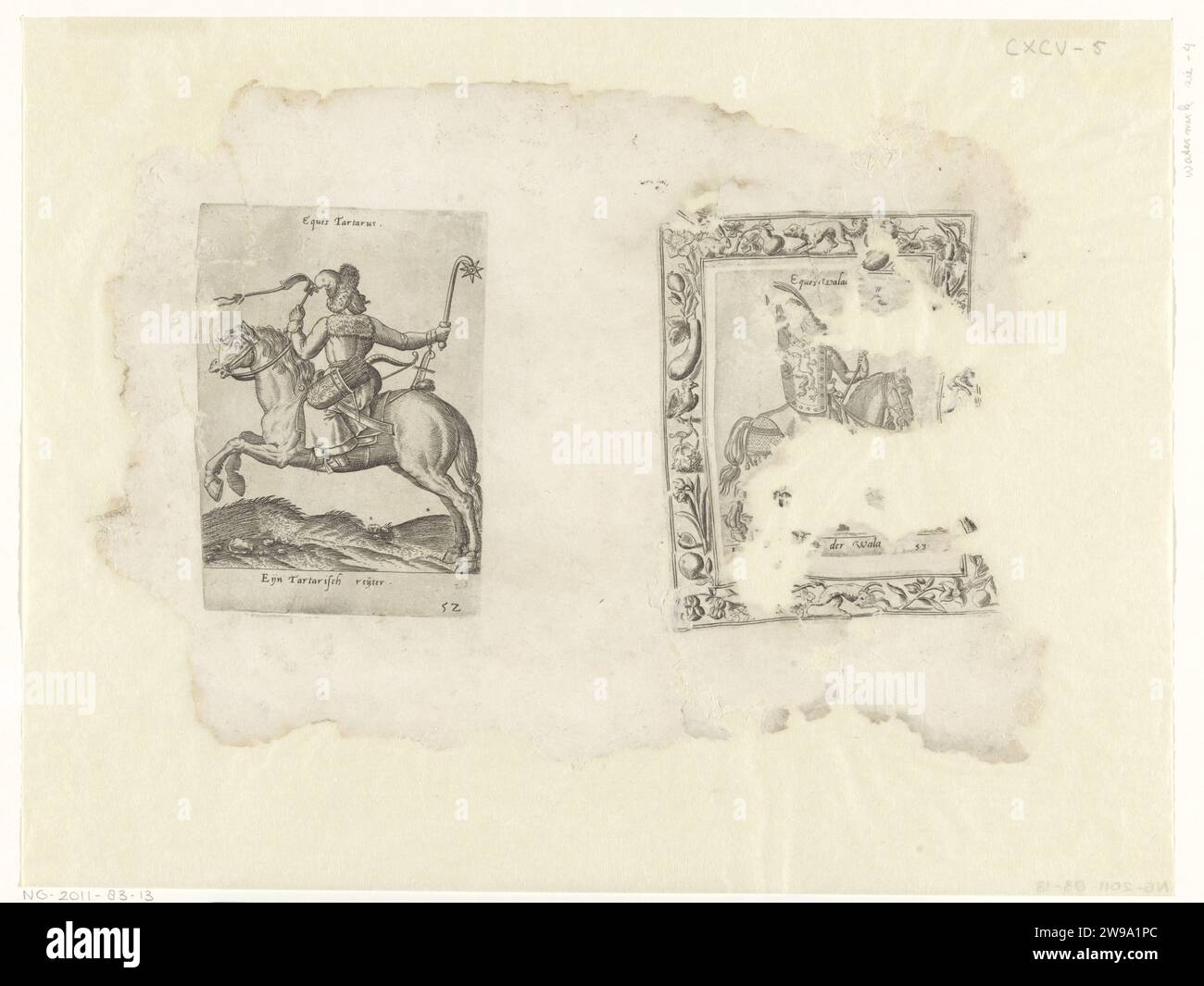 Tartaarse and Walachine Ruiter, Abraham de Bruyn, 1576 - 1596 print Two ...