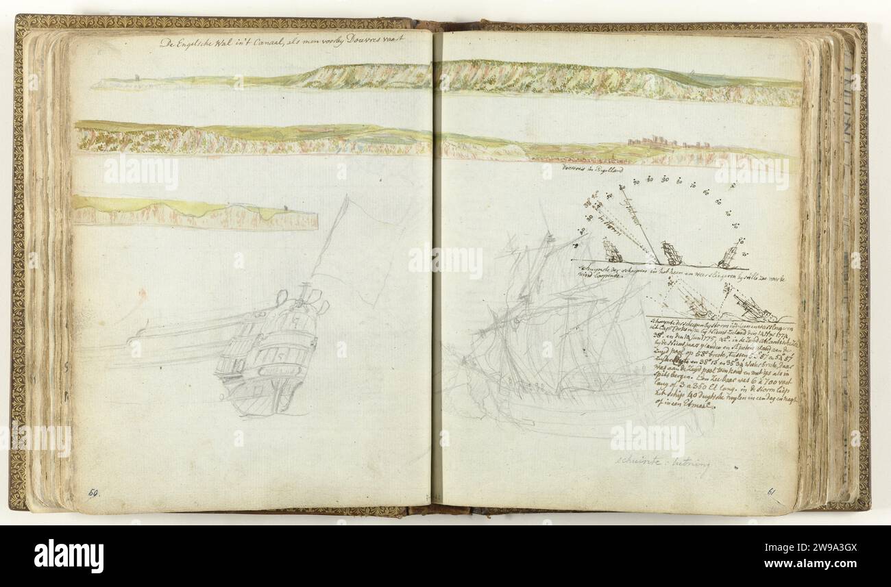 The rocks of Dover, the mirror of the 'Holland' and slanted ships., Jan ...