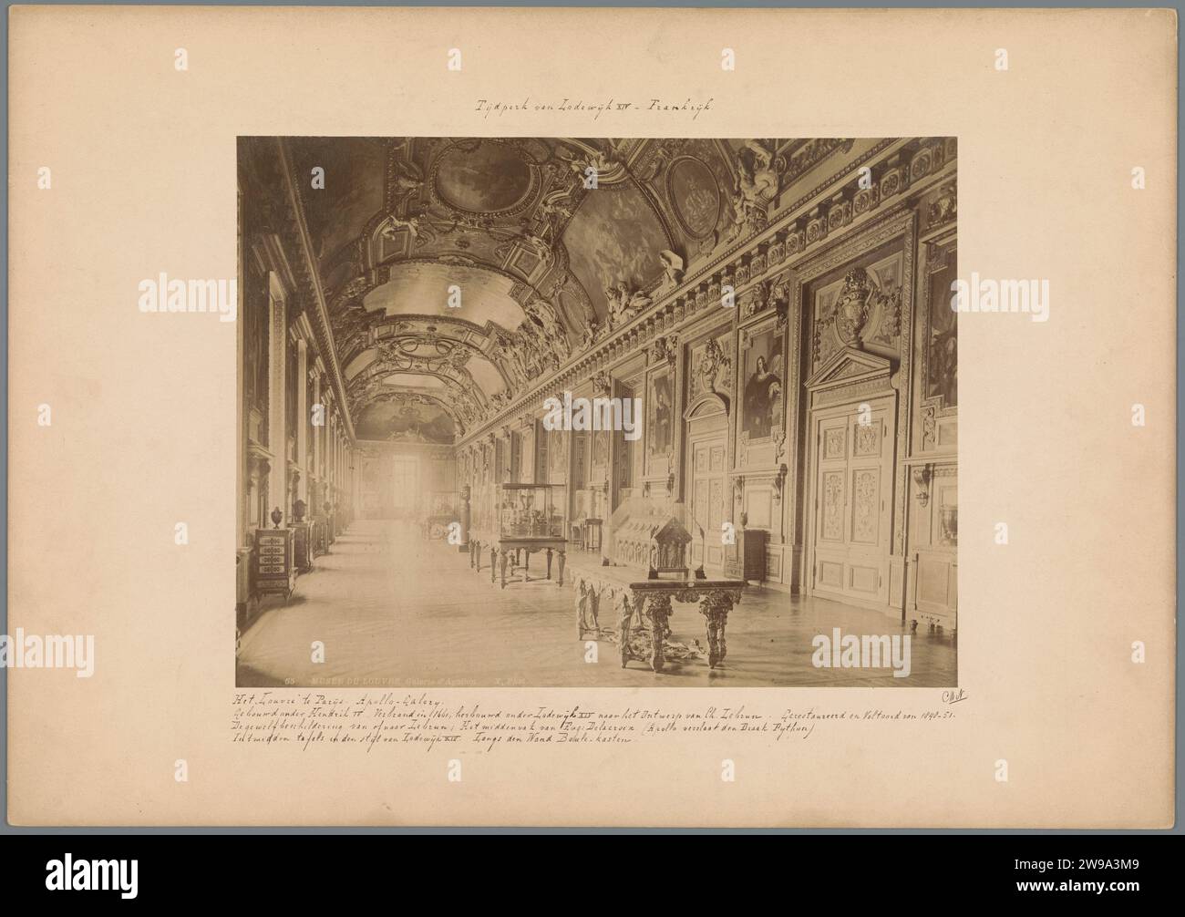 Galerie d'Apollon in the Musée du Louvre in Paris, c. 1875 c. 1900