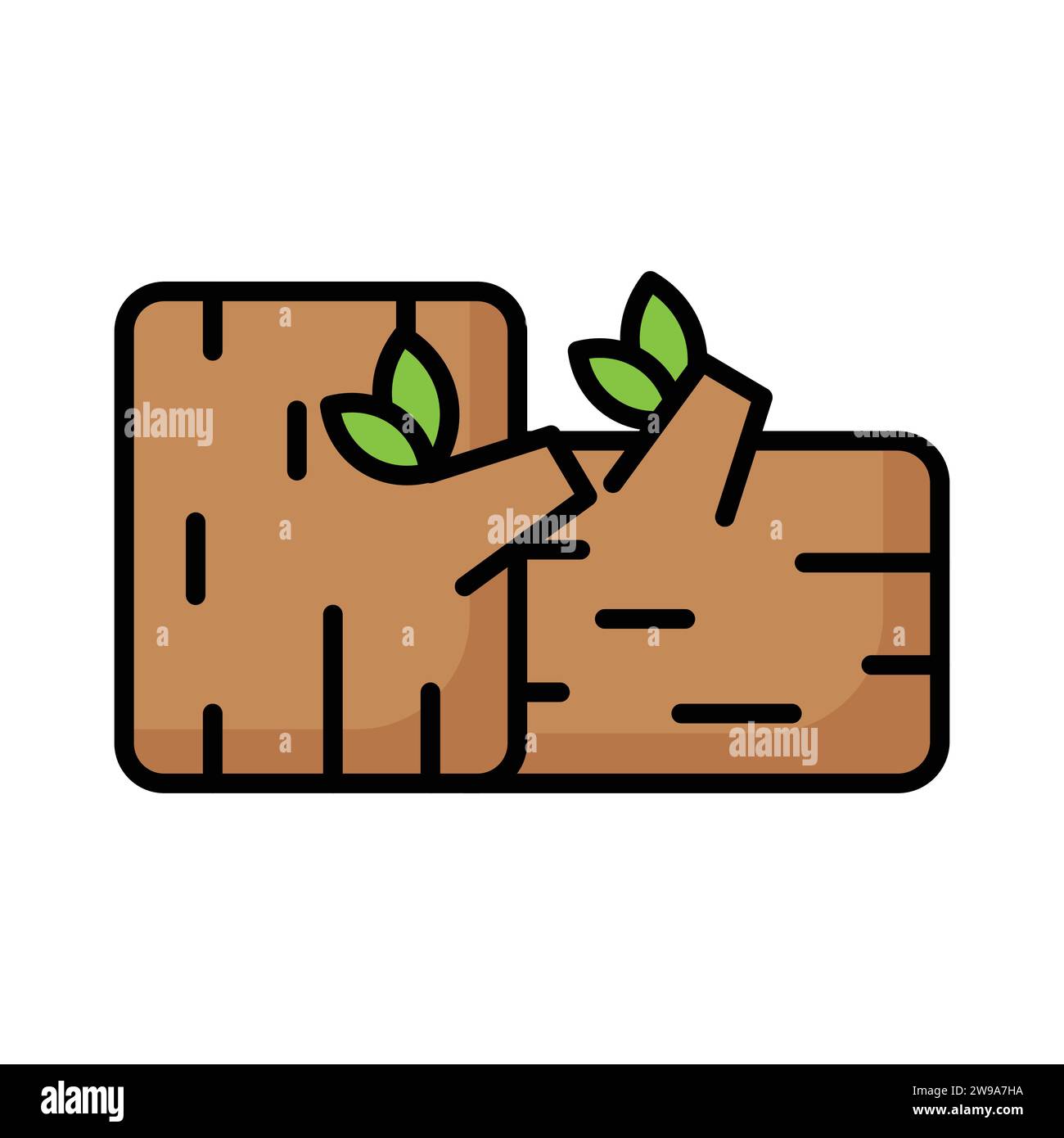 Grab this carefully designed icon of firewood in modern stye, ready to use icon Stock Vector