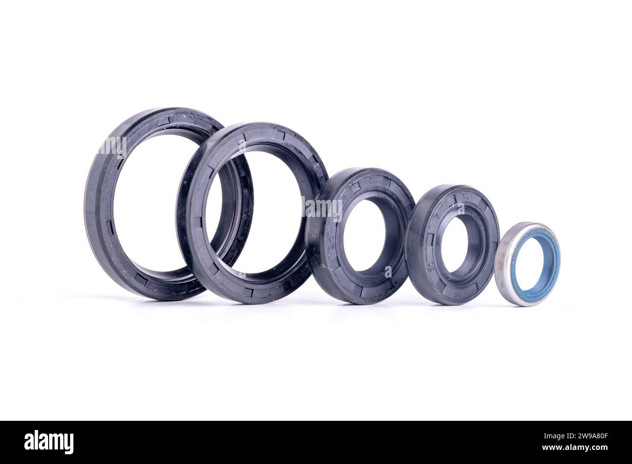Rubber seals of bearings on a white background Stock Photo Alamy