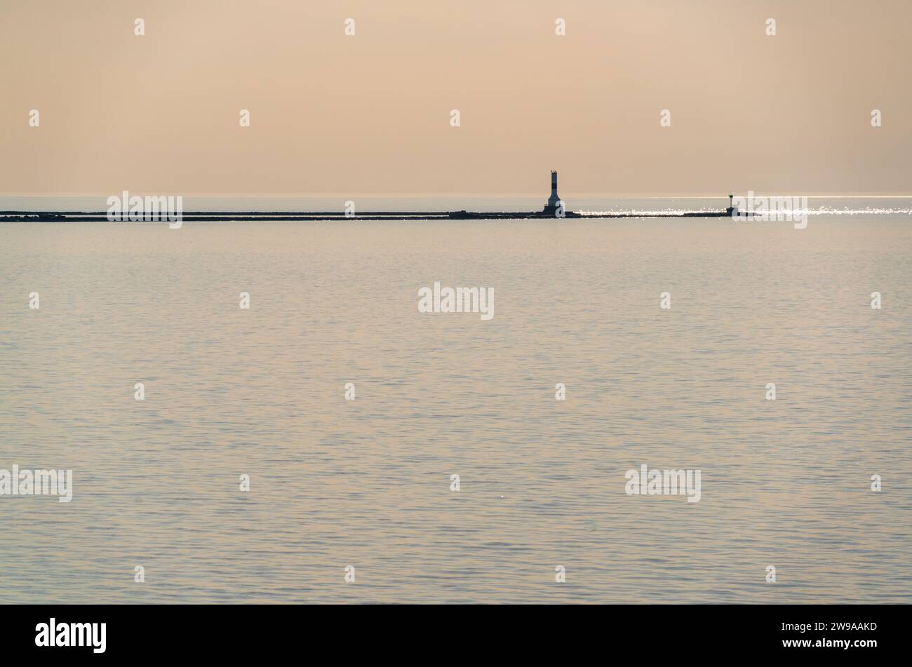 The Conneaut West Breakwater Lighthouse, Historical landmark in Ohio