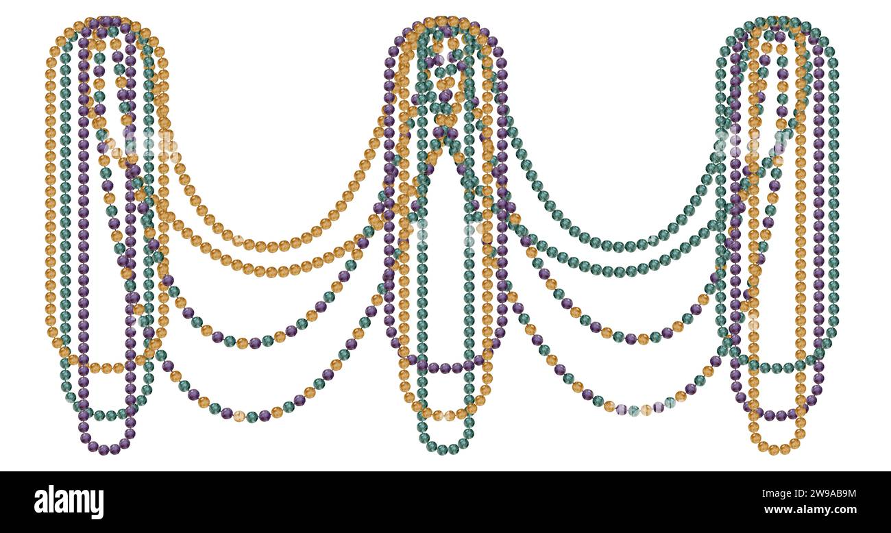 mardi gras pearl necklace