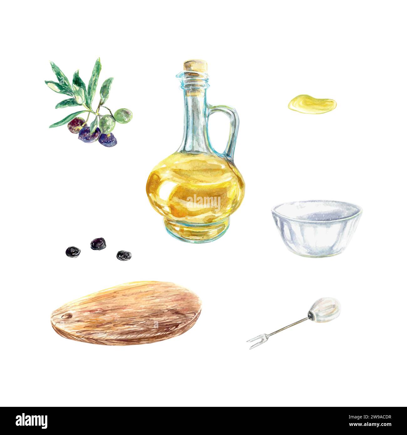 Extra virgin olive oil cut out Stock Vector Images - Alamy