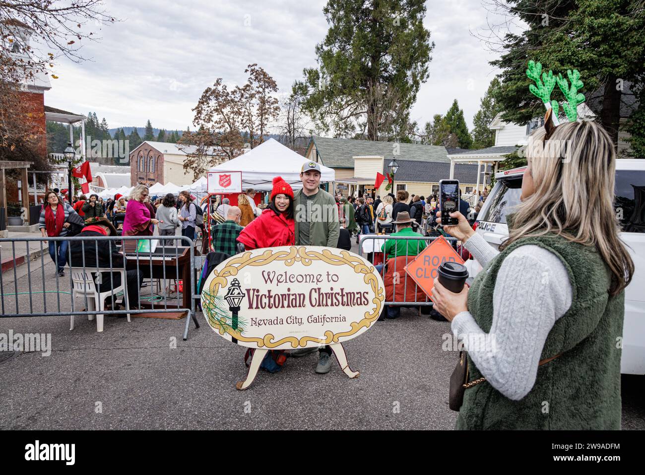 Nevada City, United States. 17th Dec, 2023. Tourists are enjoying the