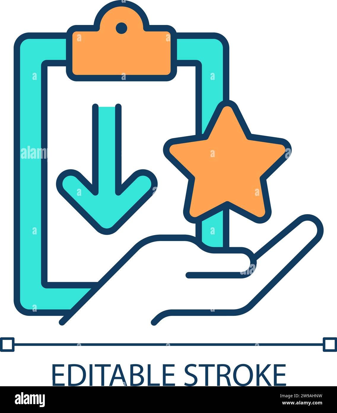 2D editable simple thin line quiet cutting icon Stock Vector