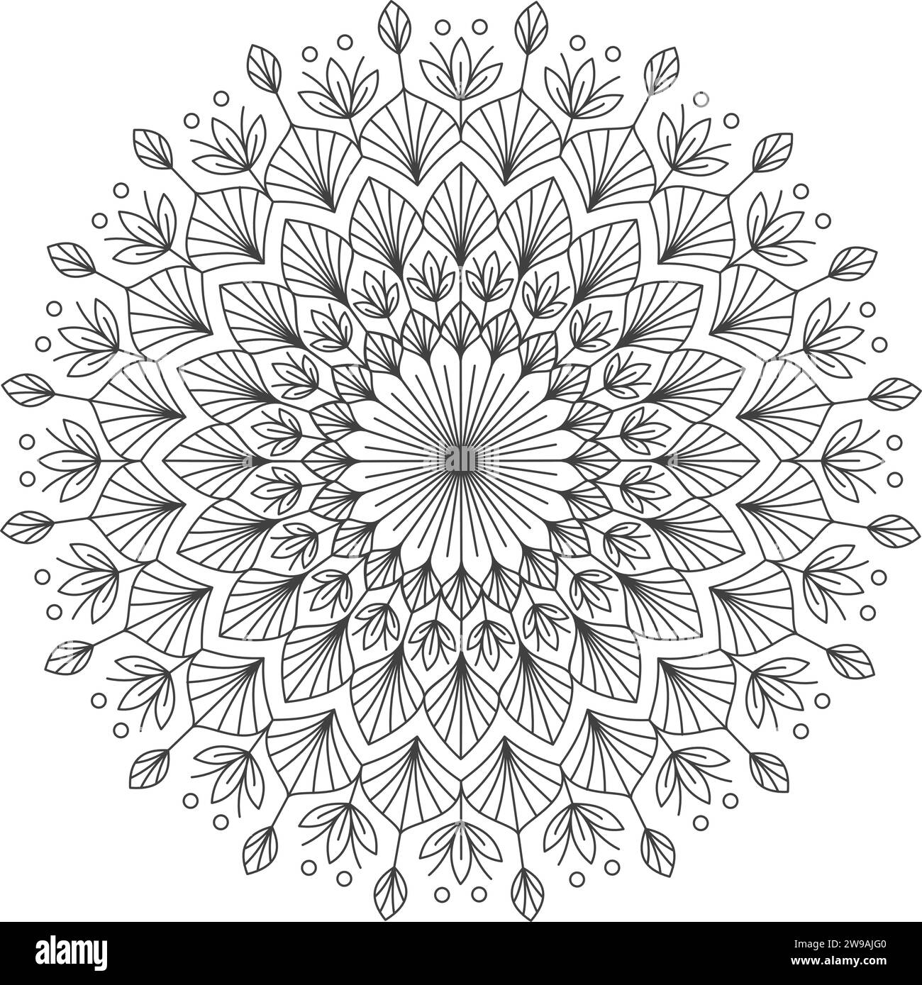 Mandala adult coloring page Stock Vector Image &amp; Art - Alamy