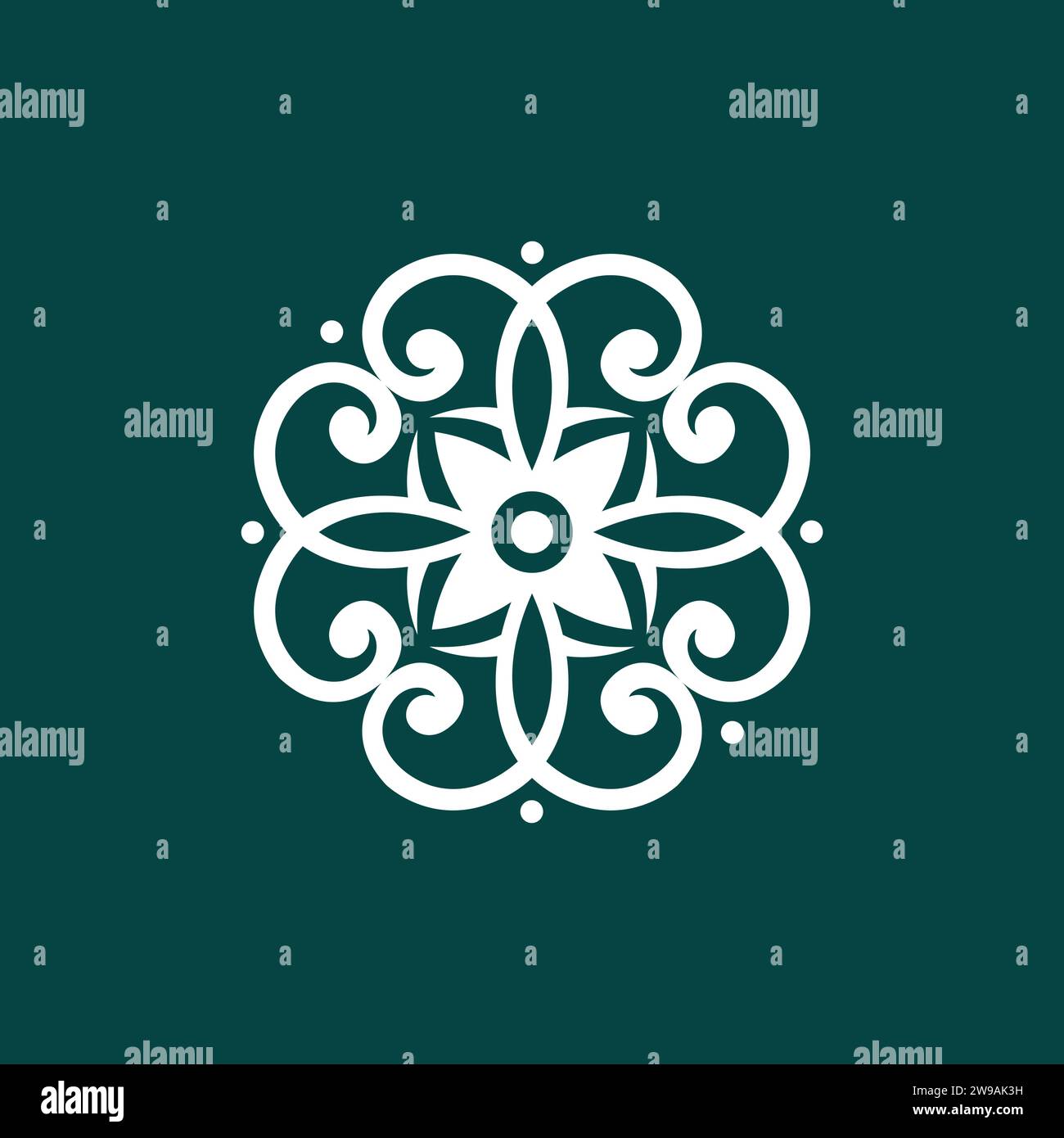 Ornament Logo Simple. Seamless Pattern Stock Vector