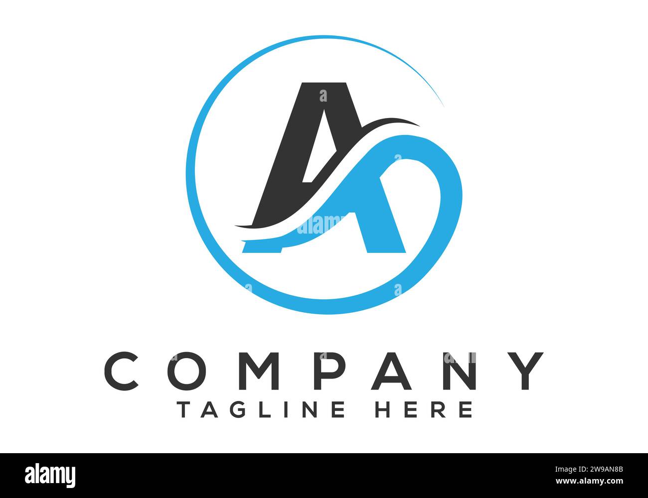 Initial Monogram Letter A Logo Design Vector Template. Modern letter logo design Stock Vector