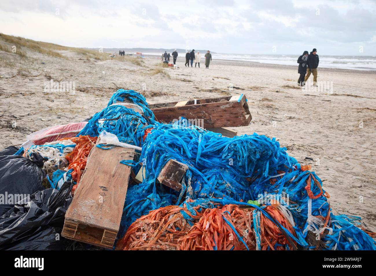 Washed Overboard Wreckage along the West coast at Tranum beach in North Jutland, Tuesday ...