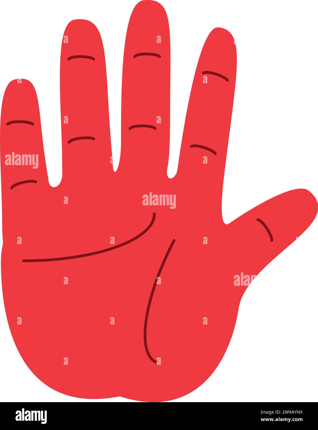 red hand day isolated Stock Vector Image & Art - Alamy