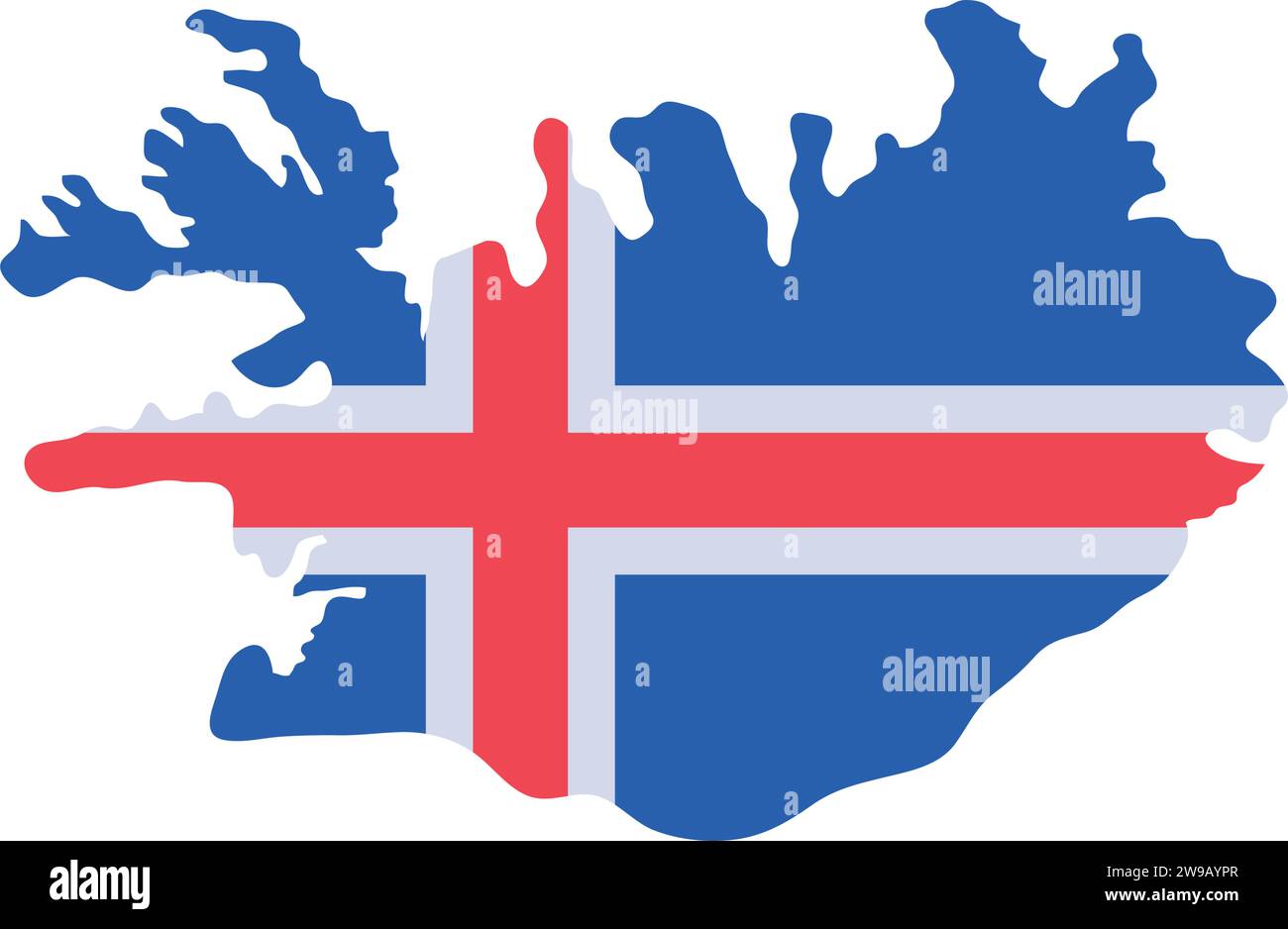 iceland map and flag Stock Vector Image & Art - Alamy