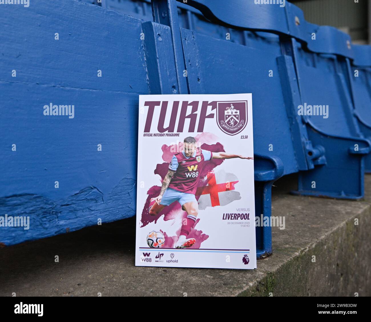 Liverpool Math Day Programme Burnley, UK. 26th Dec, 2023. Darko Churlinov 27# of Burnley Football ...
