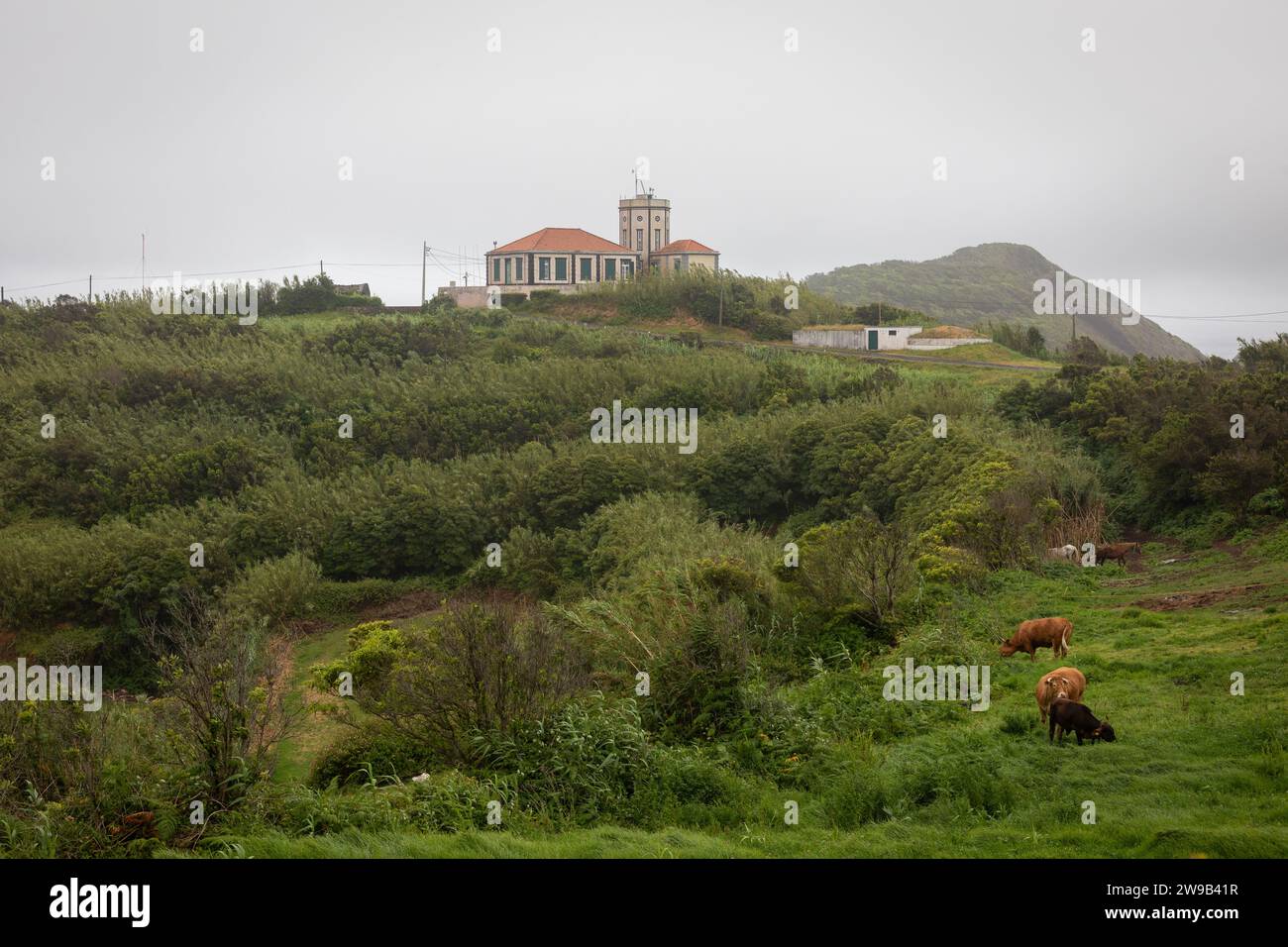 Observatorio Principe Alberto de Monaco, Horta, Faial Island, Azores Stock Photo