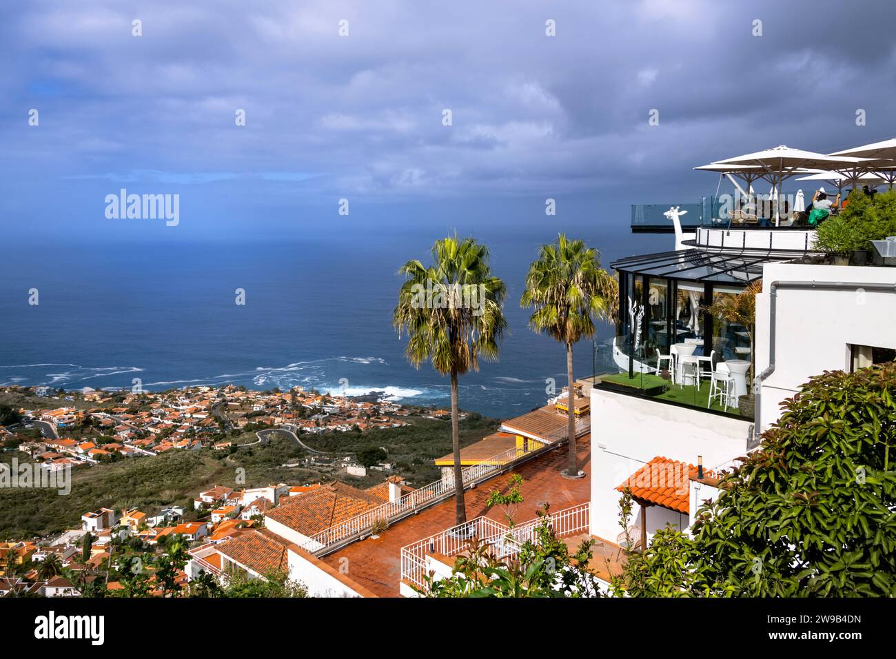 El Sauzal views of northern coastline to Puerto de la Cruz, Tenerife, Canary Islands, Spain Stock Photo