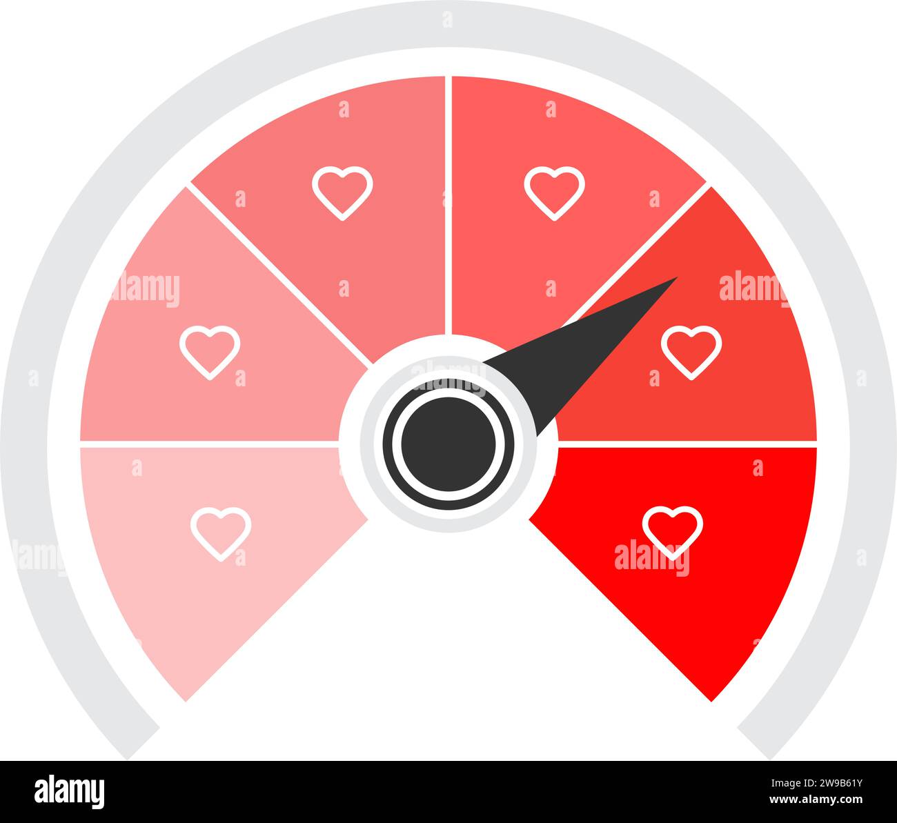 Love heart rating tester icon Stock Vector