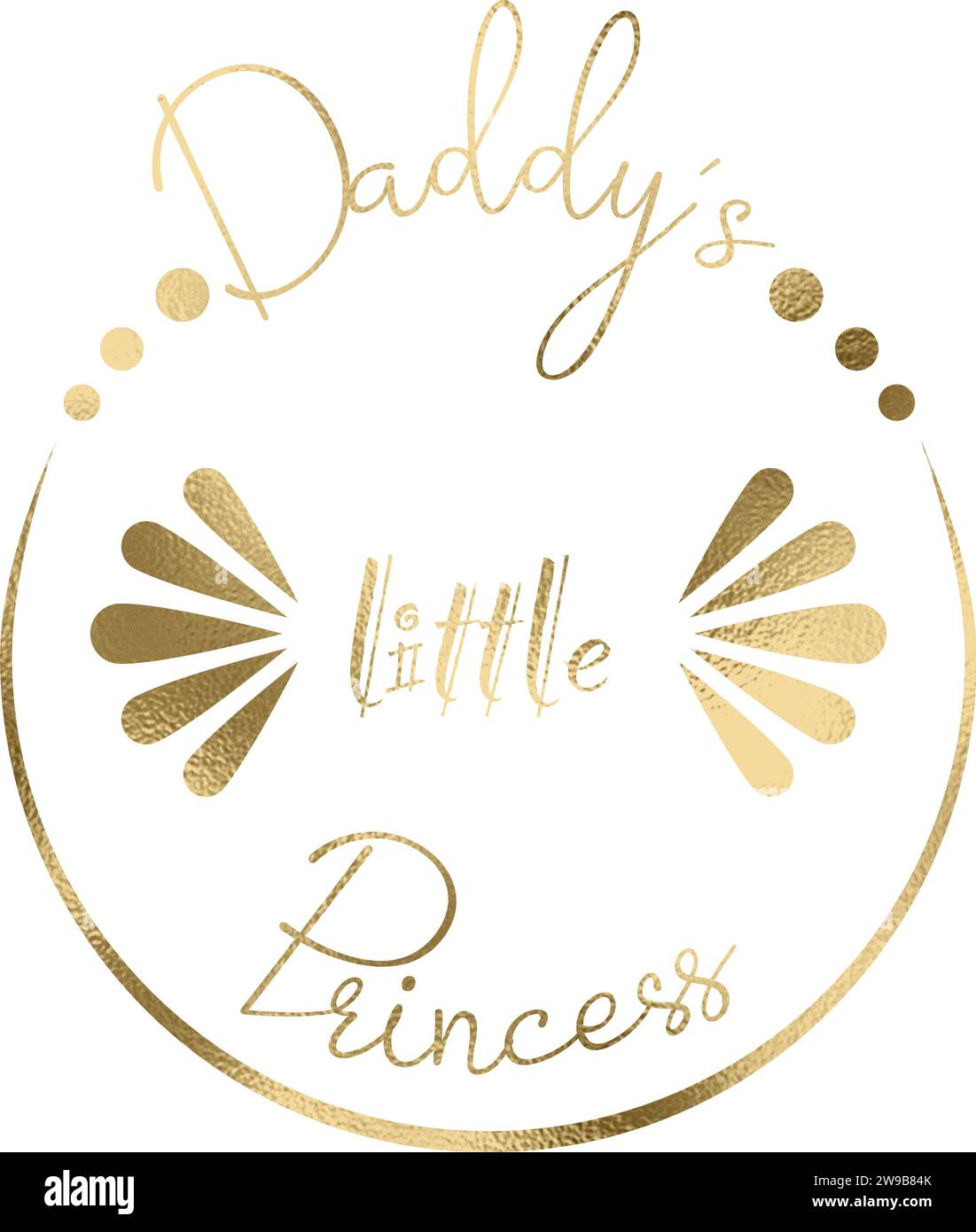 Daddy S Daddy´s little princess in gold with a transparent background Stock ...