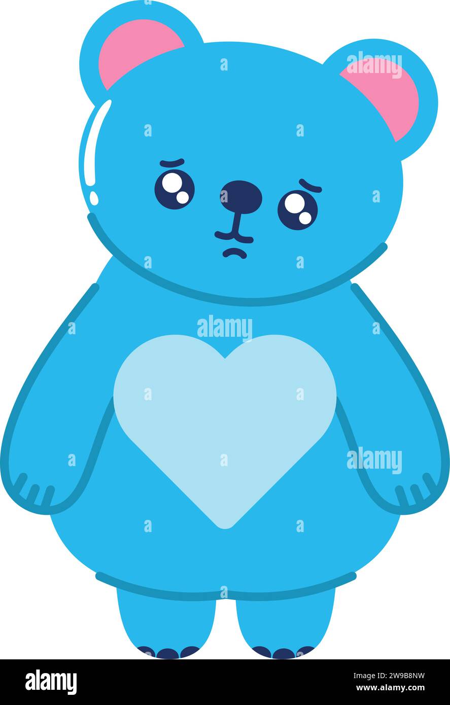 blue monday bear Stock Vector