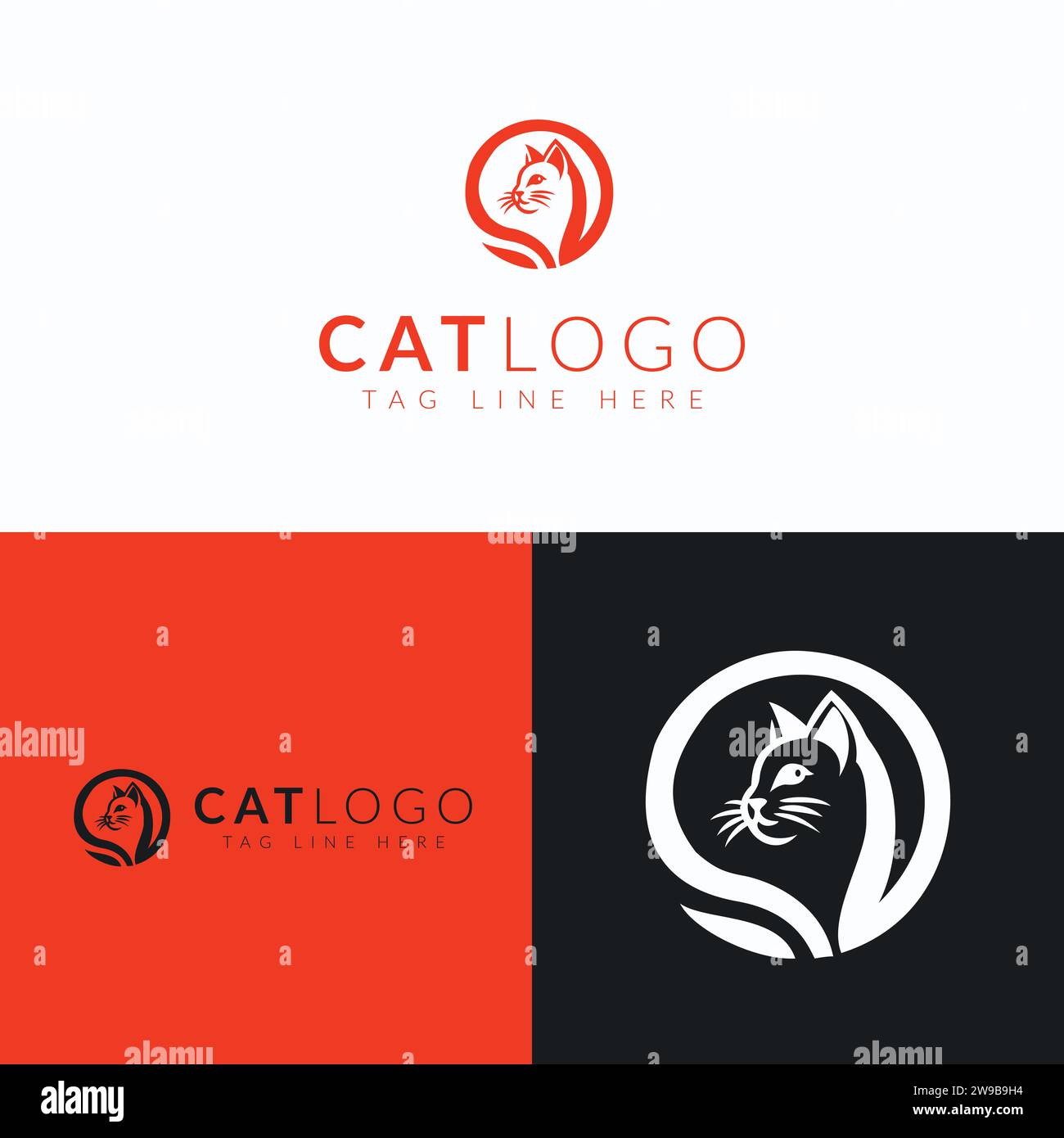 A Curious and Playful Cat Logo Stock Vector Image & Art Alamy