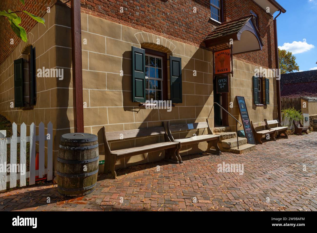 Old Salem, North Carolina, USA October 26, 2023 C Winkler Bakery