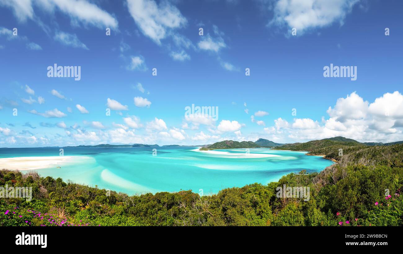 A view of the Whitsunday Island from the lookout, Queensland, Australia Stock Photo