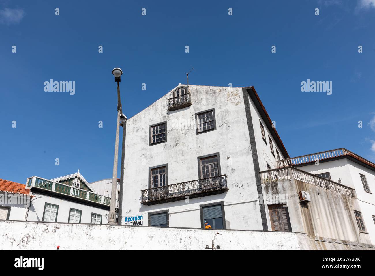 Traditional houses in Velas, Sao Azores Stock Photo Alamy