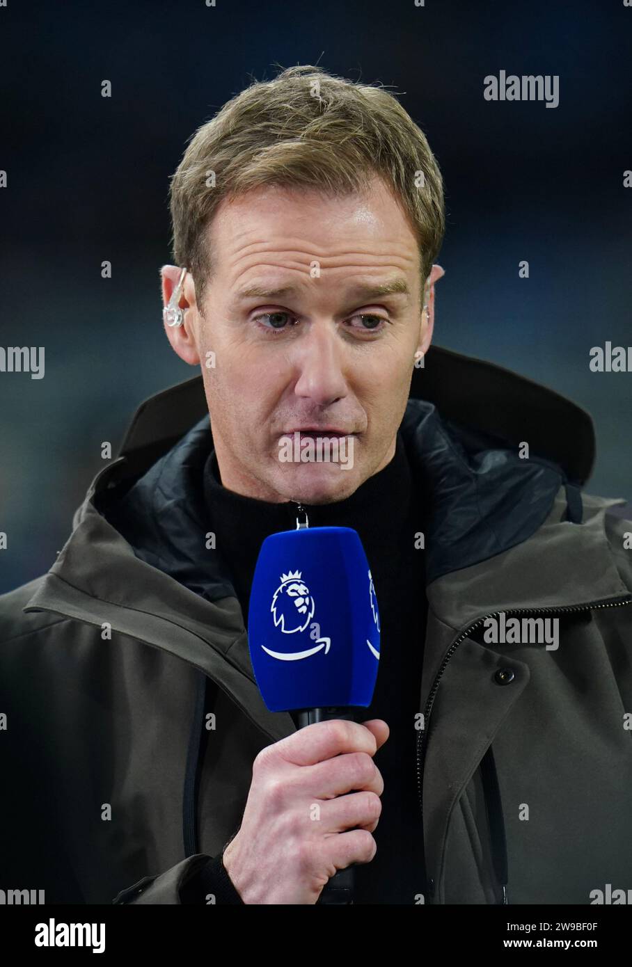 Amazon Prime presenter Dan Walker before the Premier League match at
