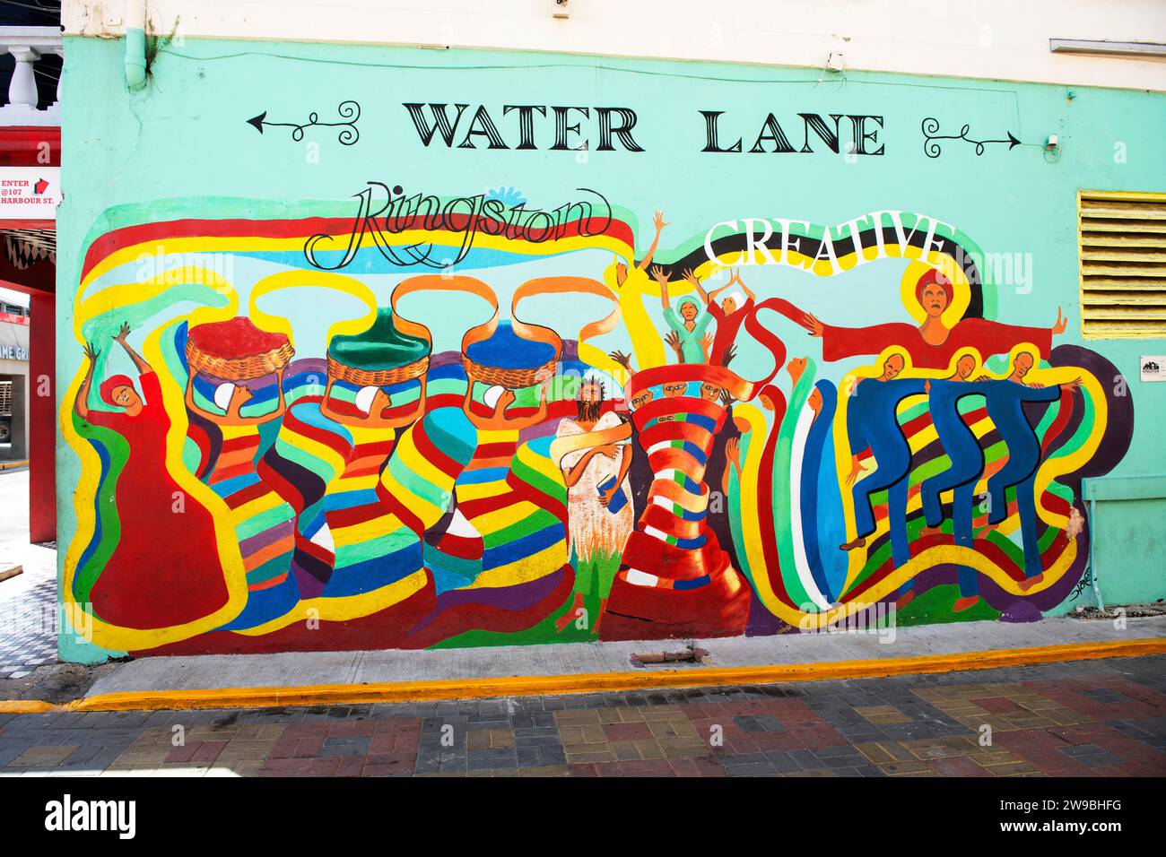 Water Lane Mural, Downtown Arts Project, Kingston, Jamaica, Central