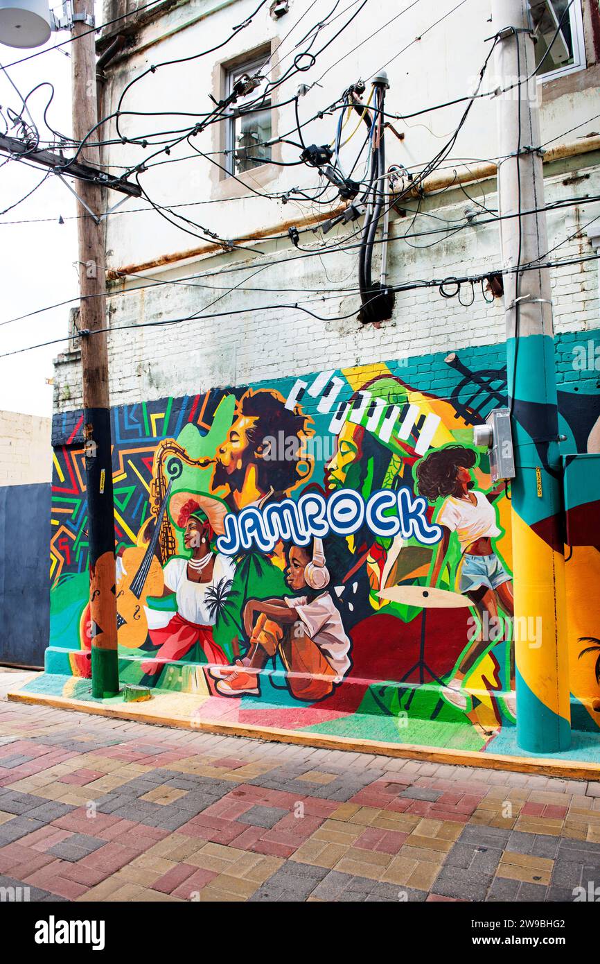 Jamrock Mural, Water Lane, Downtown Arts Project, Kingston, Jamaica