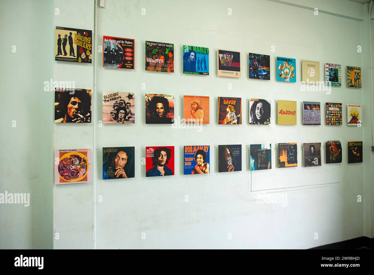 Record collection at the Tuff Gong music studio, Kingston, Jamaica