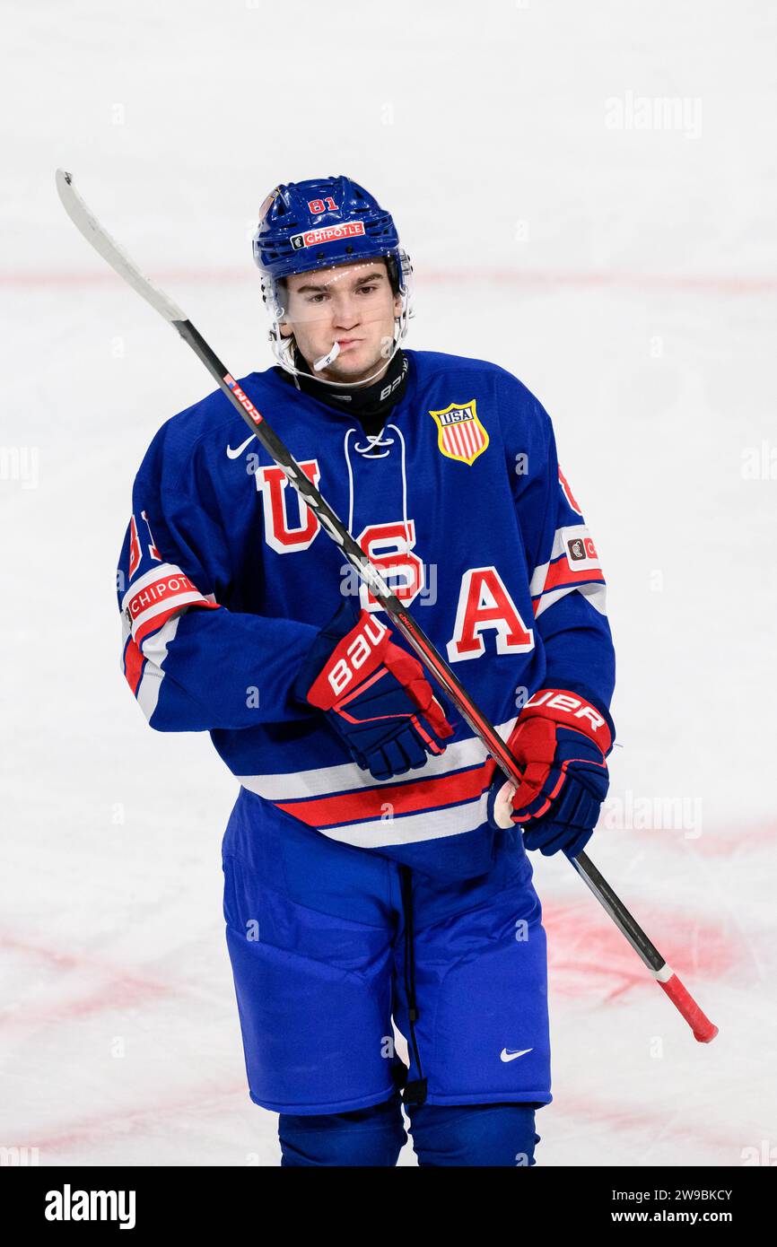 Jimmy Snuggerud of, USA. , . during the 2024 IIHF Ice Hockey World