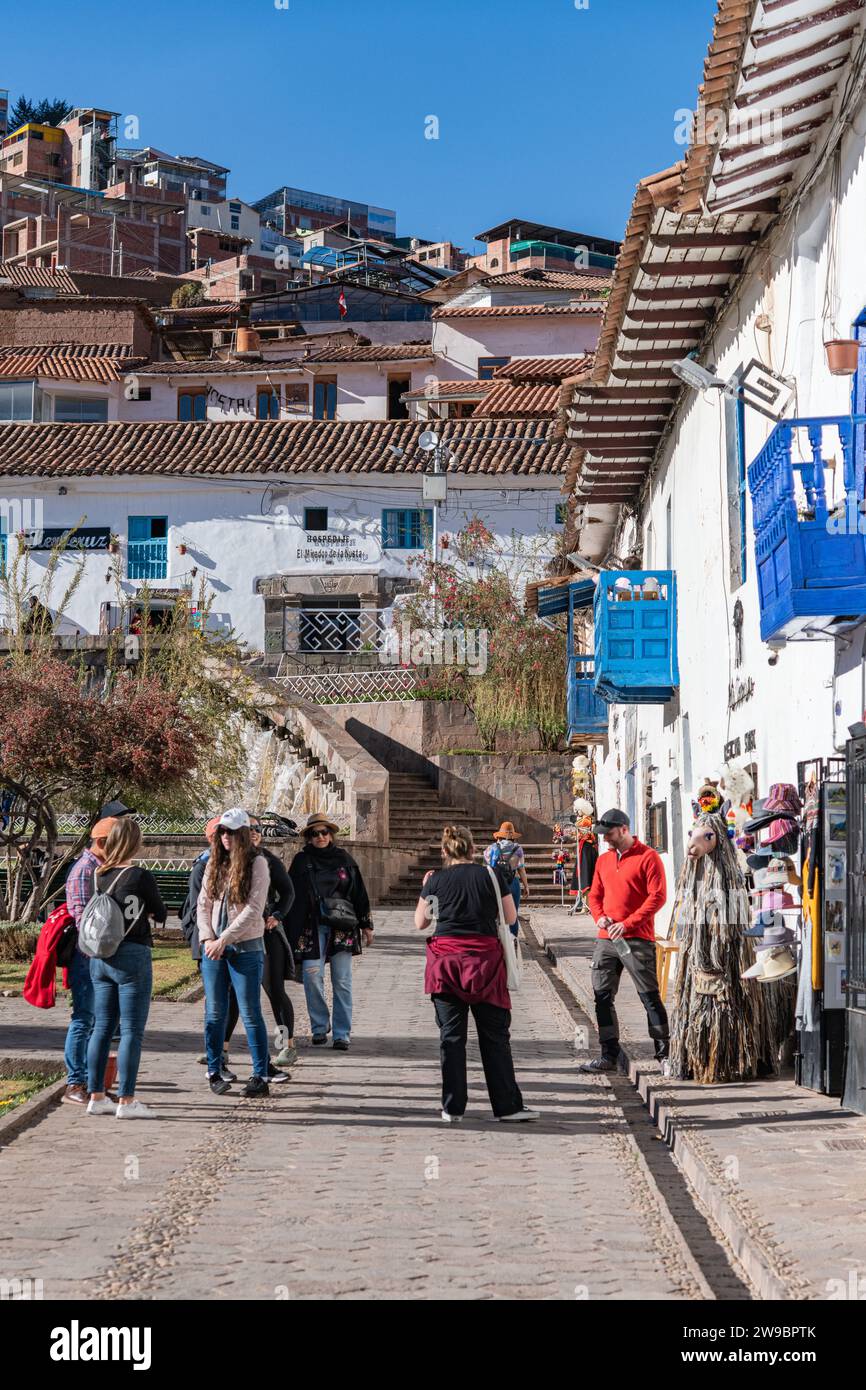 Plazoleta de San Blas in Cusco, Peru Stock Photo - Alamy