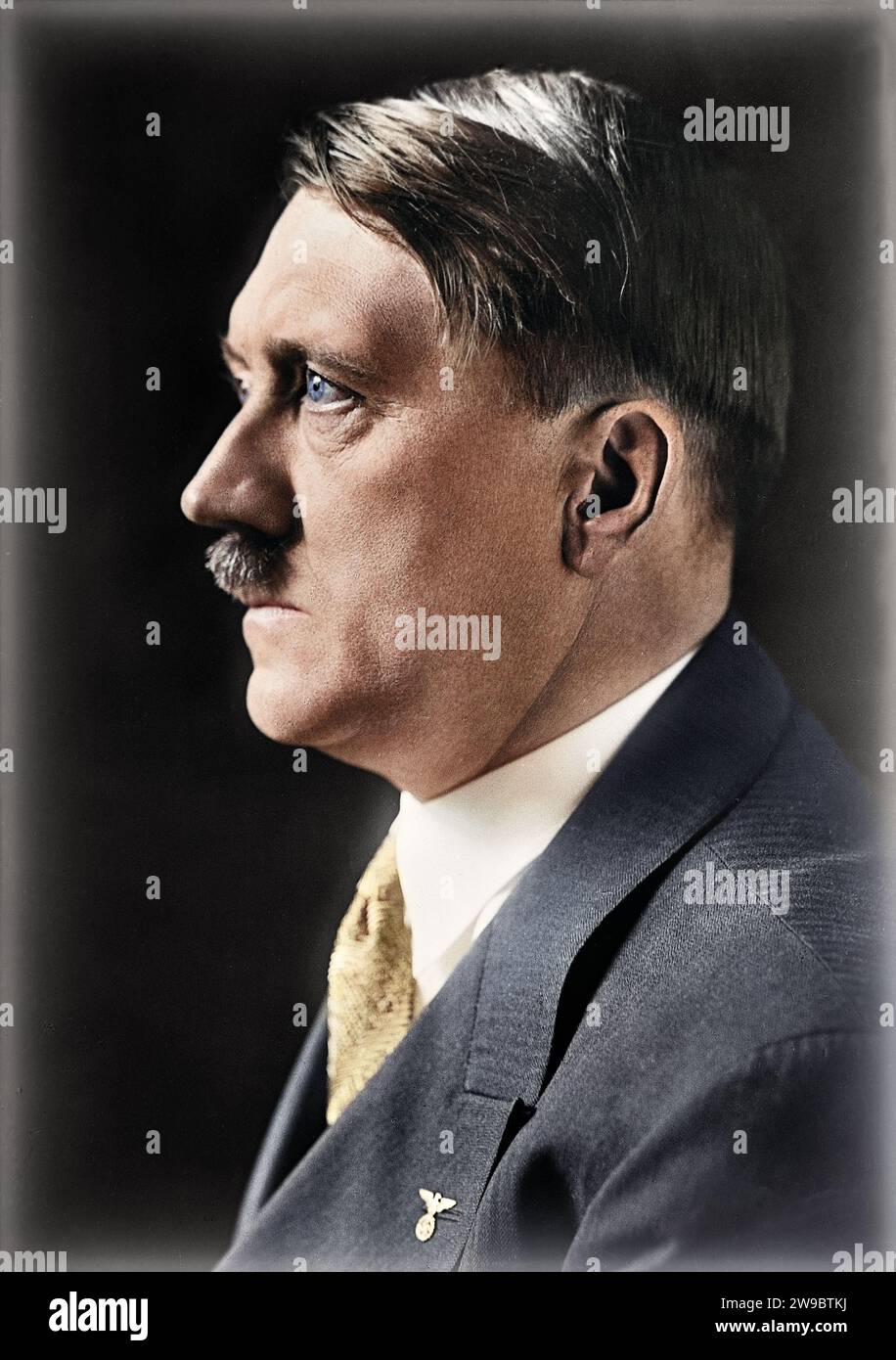 Portrait of Adolf Hitler. Date: 19 March 1932. Stock Photo
