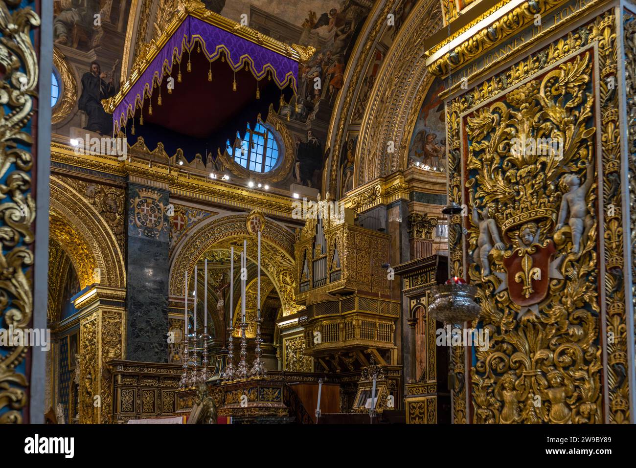 Co-Cathedral of St. John the Baptist in Valletta, Malta Stock Photo
