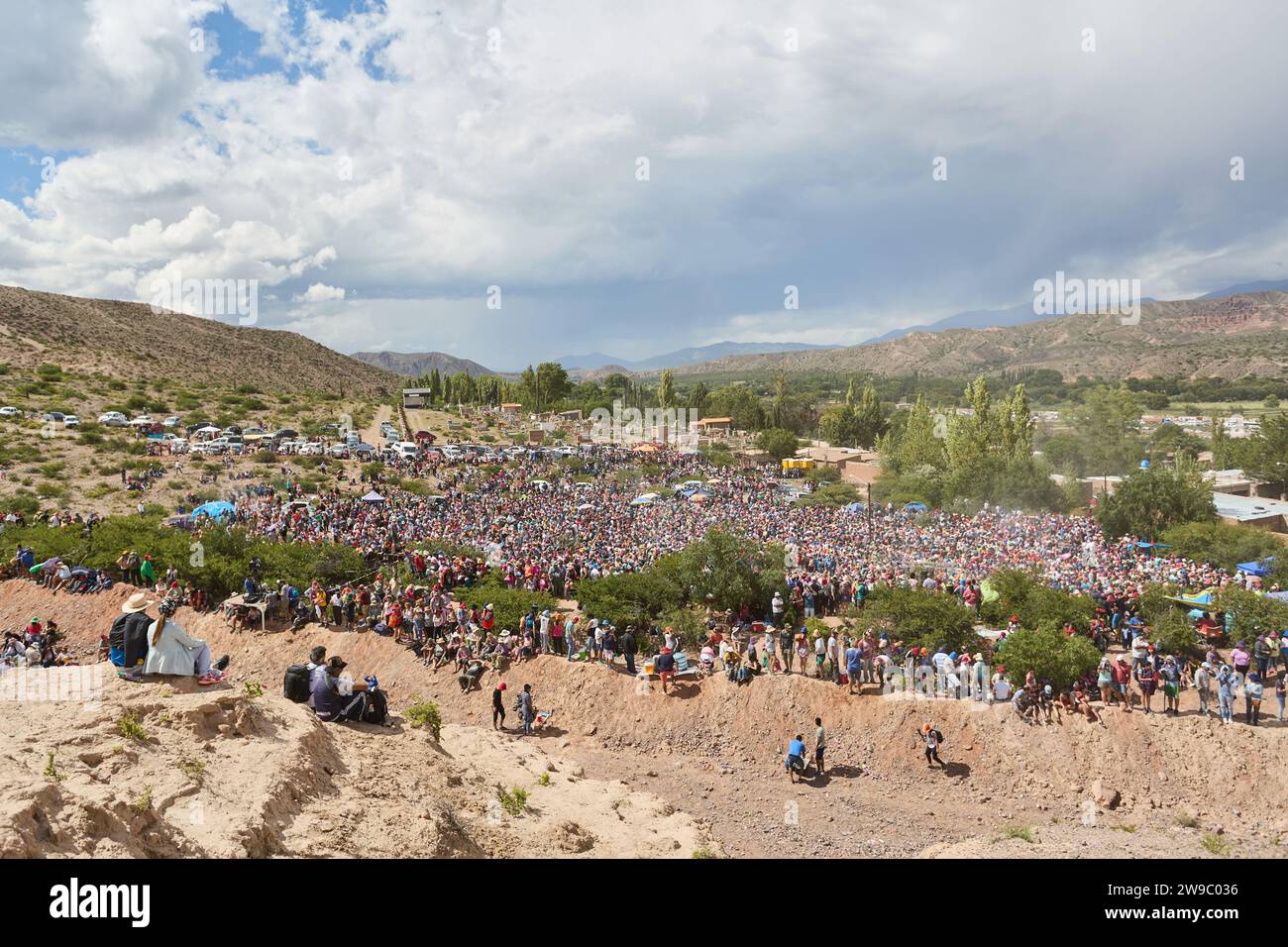 Uquia, province of Jujuy, Argentina. January 10, 2018. Unearthing of the Carnival devil, one of the most important celebrations of the carnival. Stock Photo