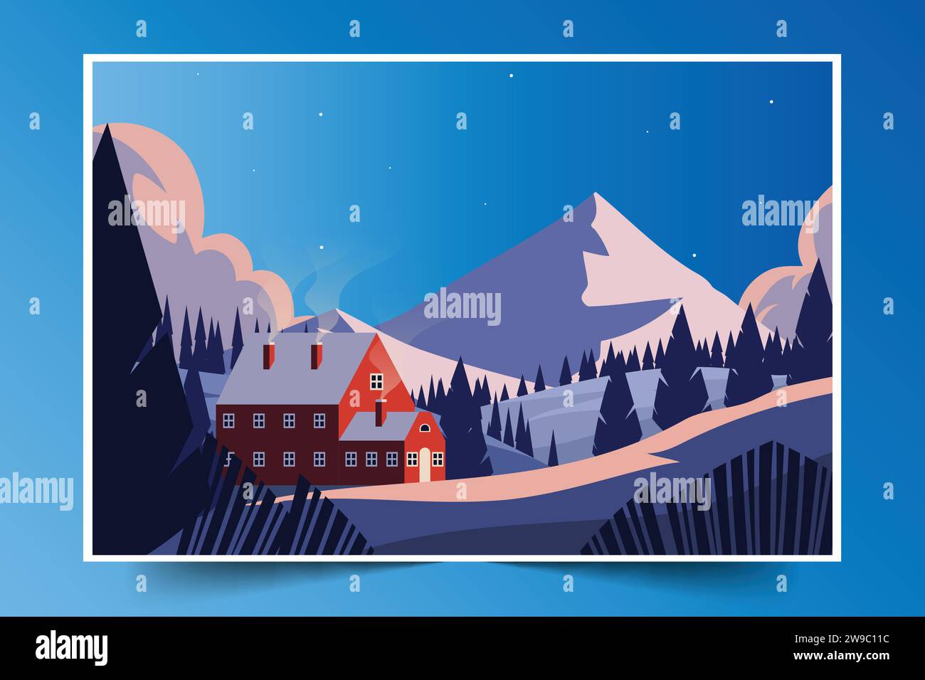 flat background winter season design vector illustration Stock Vector ...