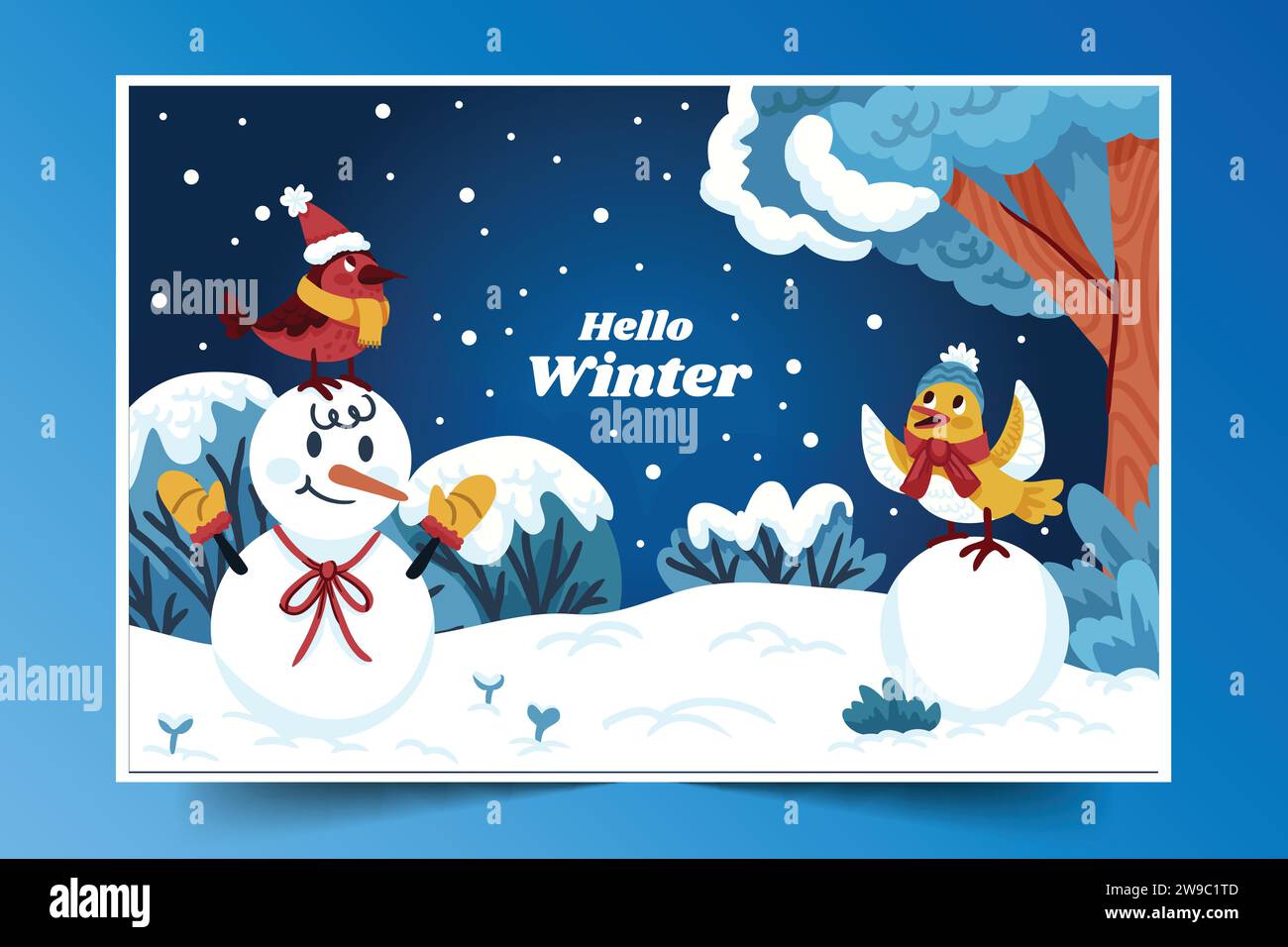 flat background winter season design vector illustration Stock Vector ...