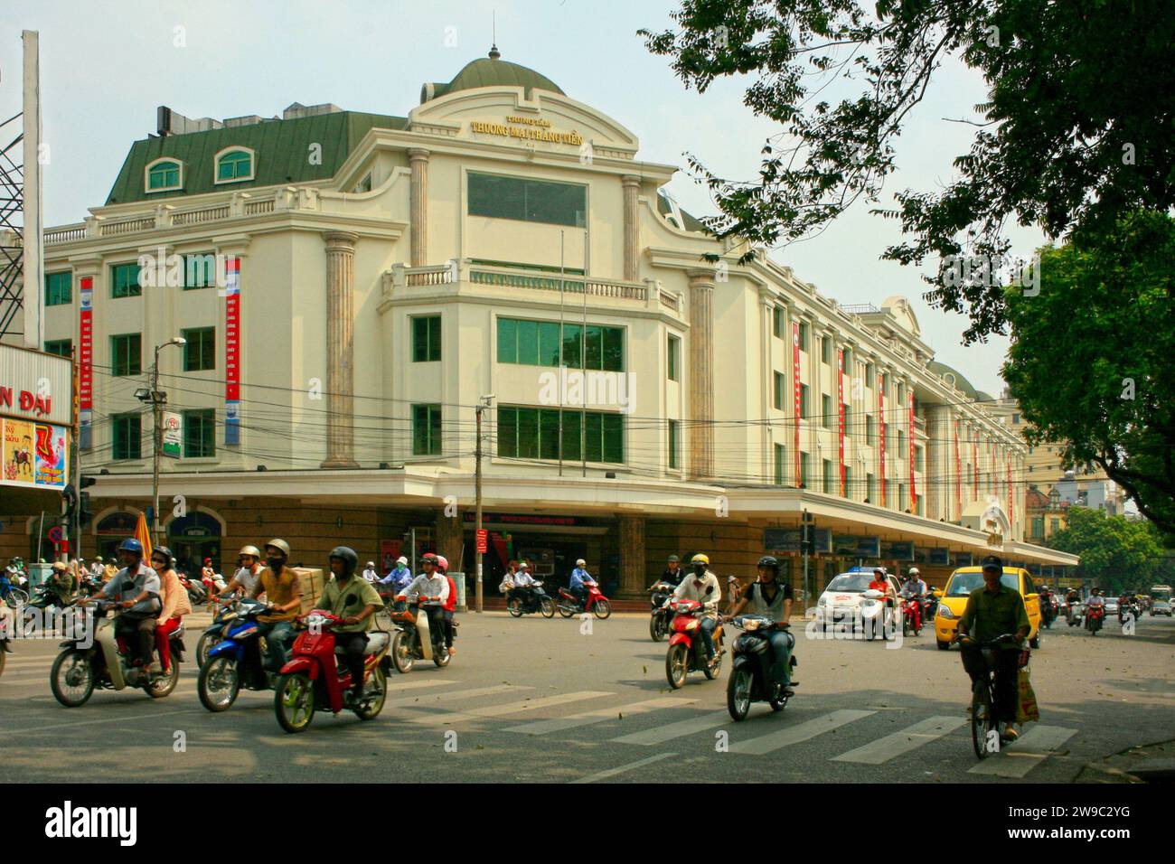 Hanoi, Vietnam April 22 2009 Trang Tien Plaza is a shopping center located in the downtown of