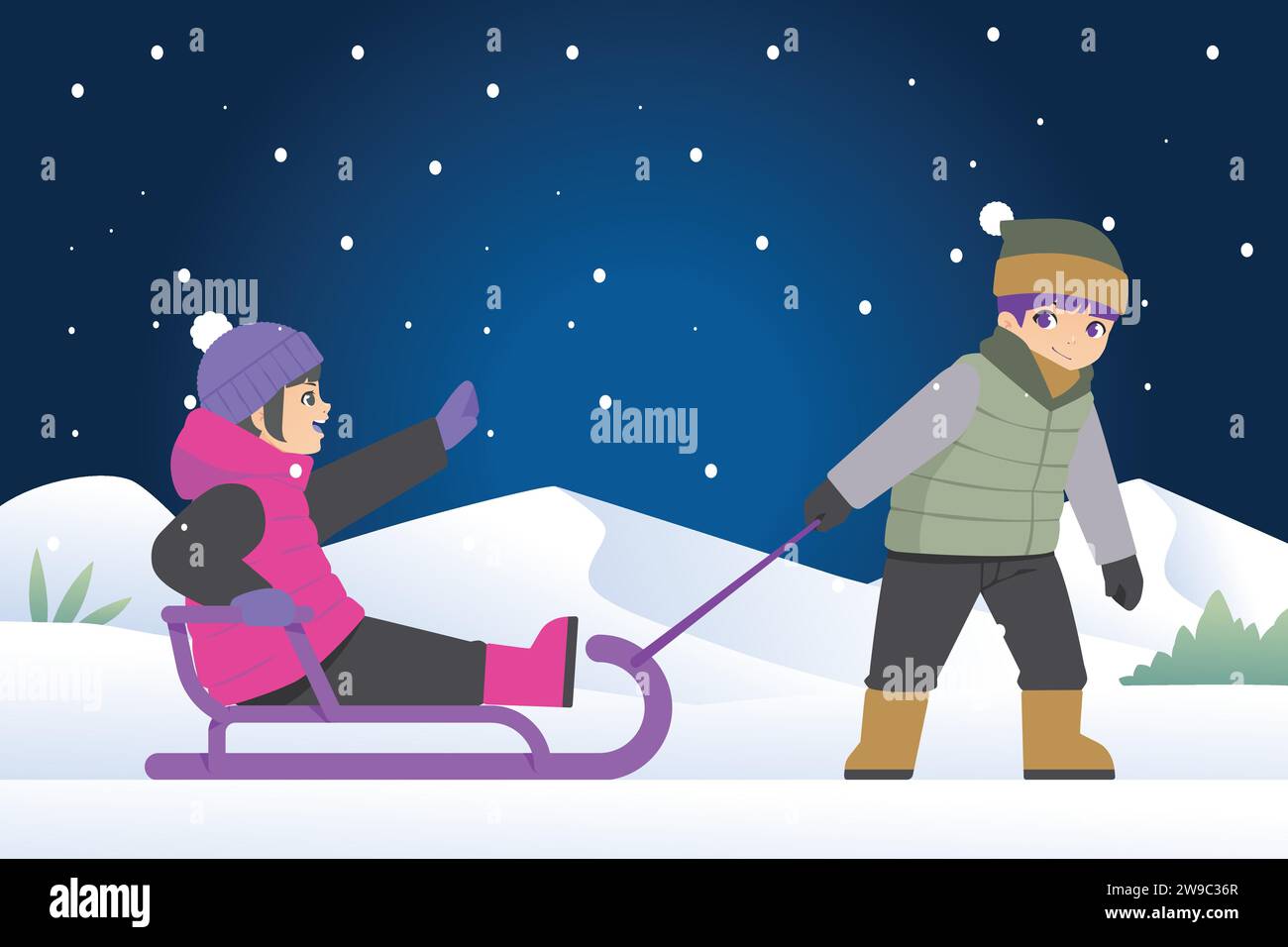 flat background winter season design vector illustration Stock Vector ...