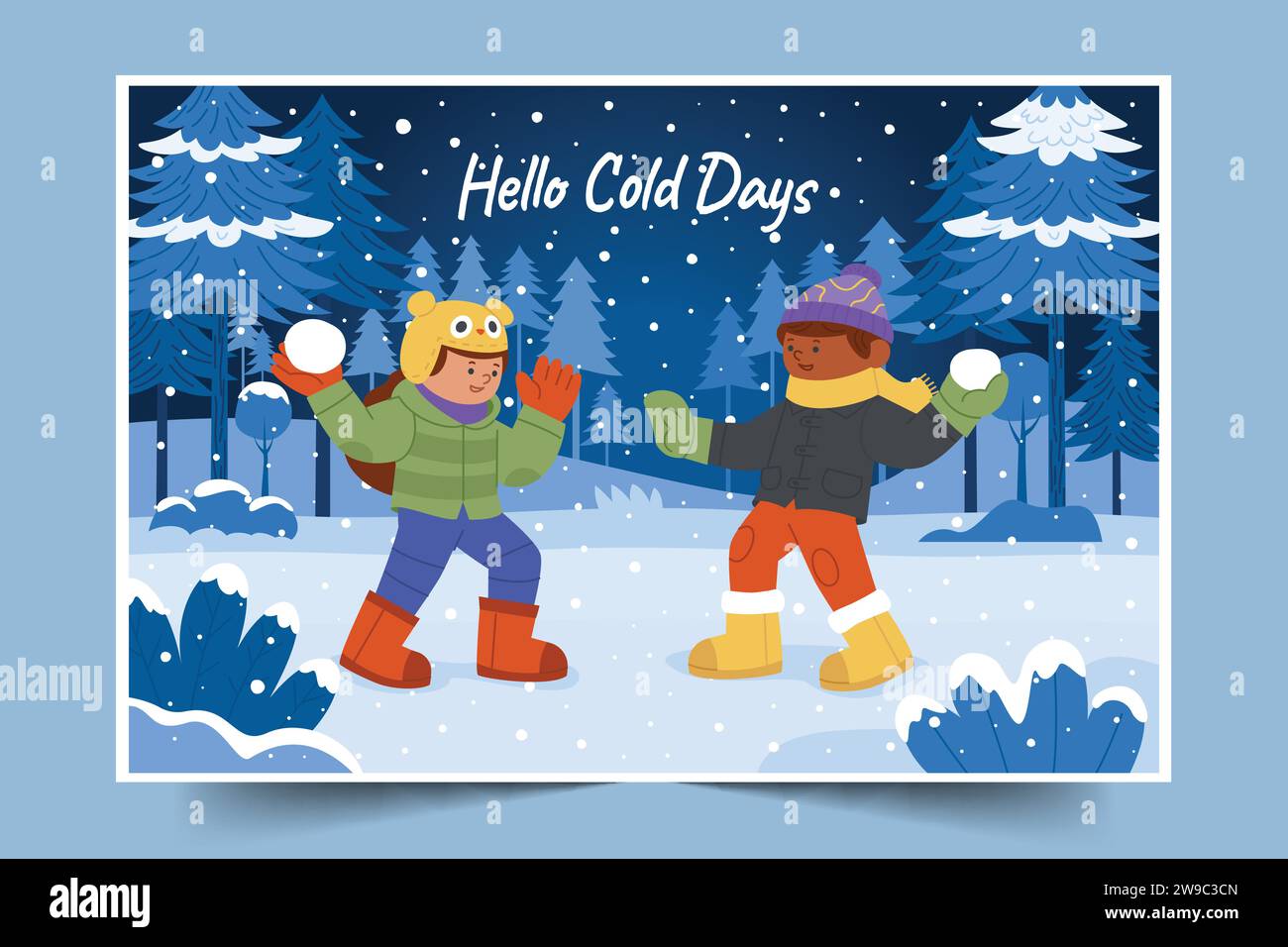 flat background winter season design vector illustration Stock Vector ...