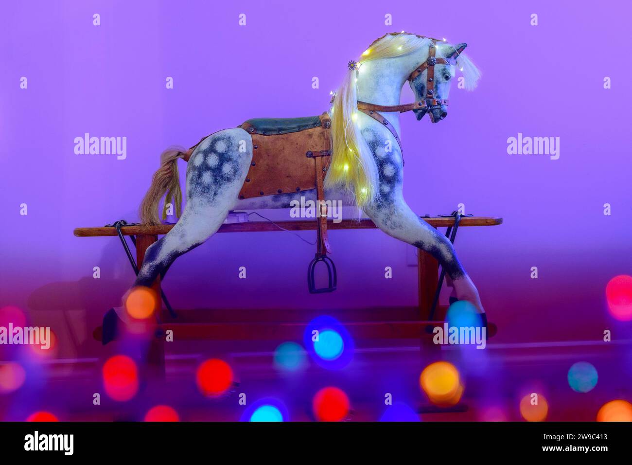 ctorian Rocking Horse with horsehair mane Stock Photo Alamy