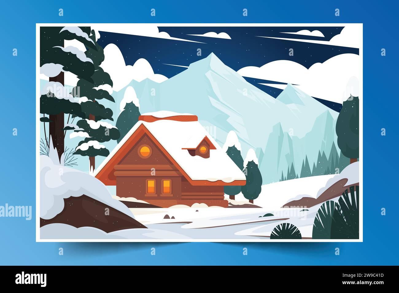 flat background winter season design vector illustration Stock Vector ...